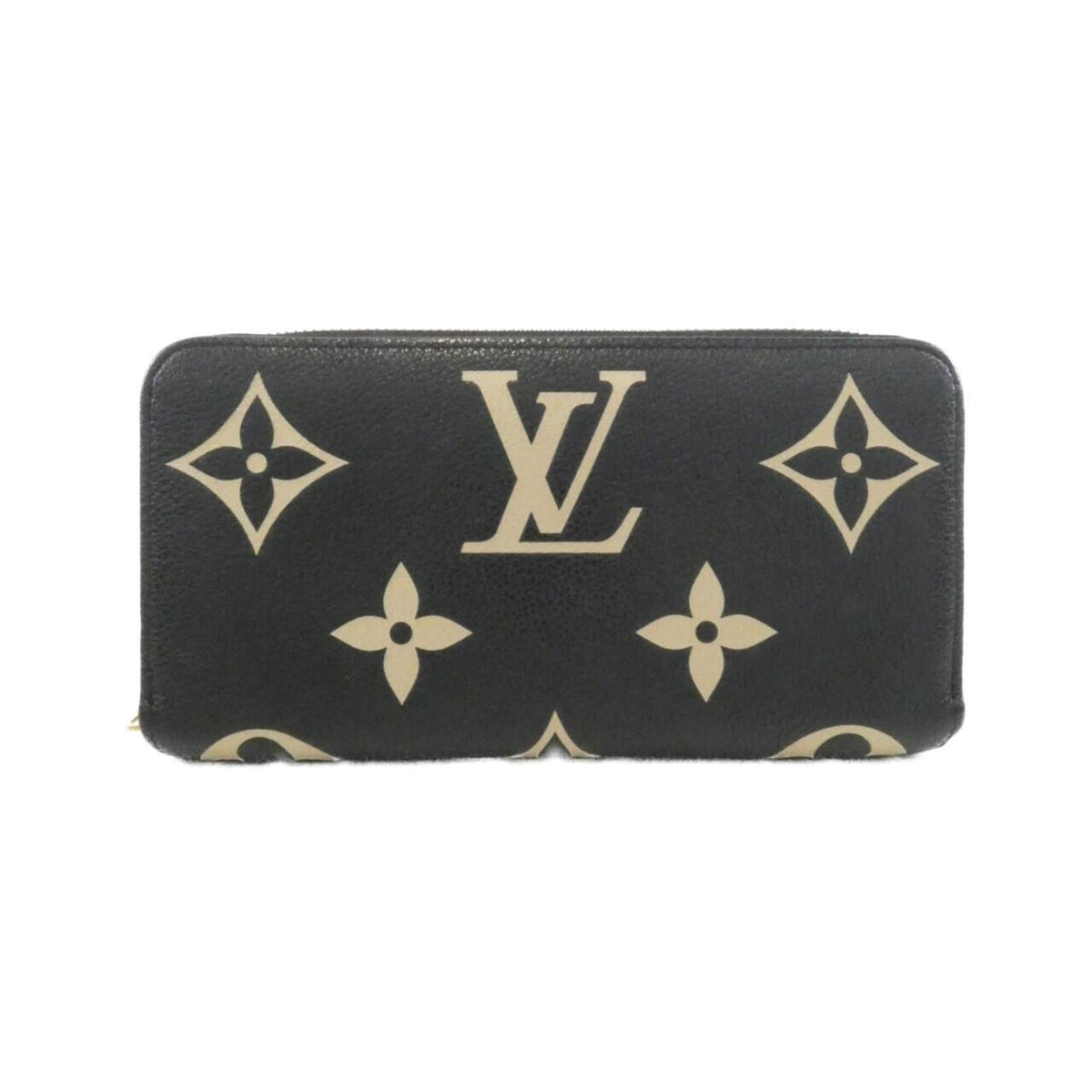 Louis Vuitton Beige Bicolor Black Monogram Monogram Empreinte Leather Long Wallet (Bi-Fold) (Pre-Owned)