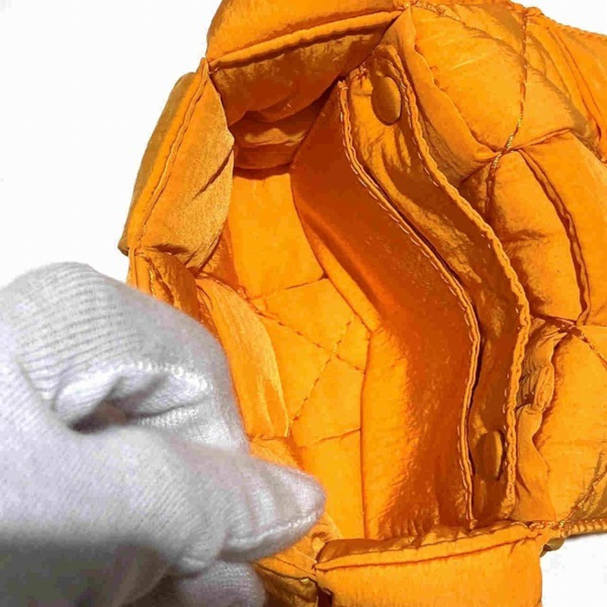 Bottega Veneta Yellow Nylon Shoulder Bag (Pre-Owned)