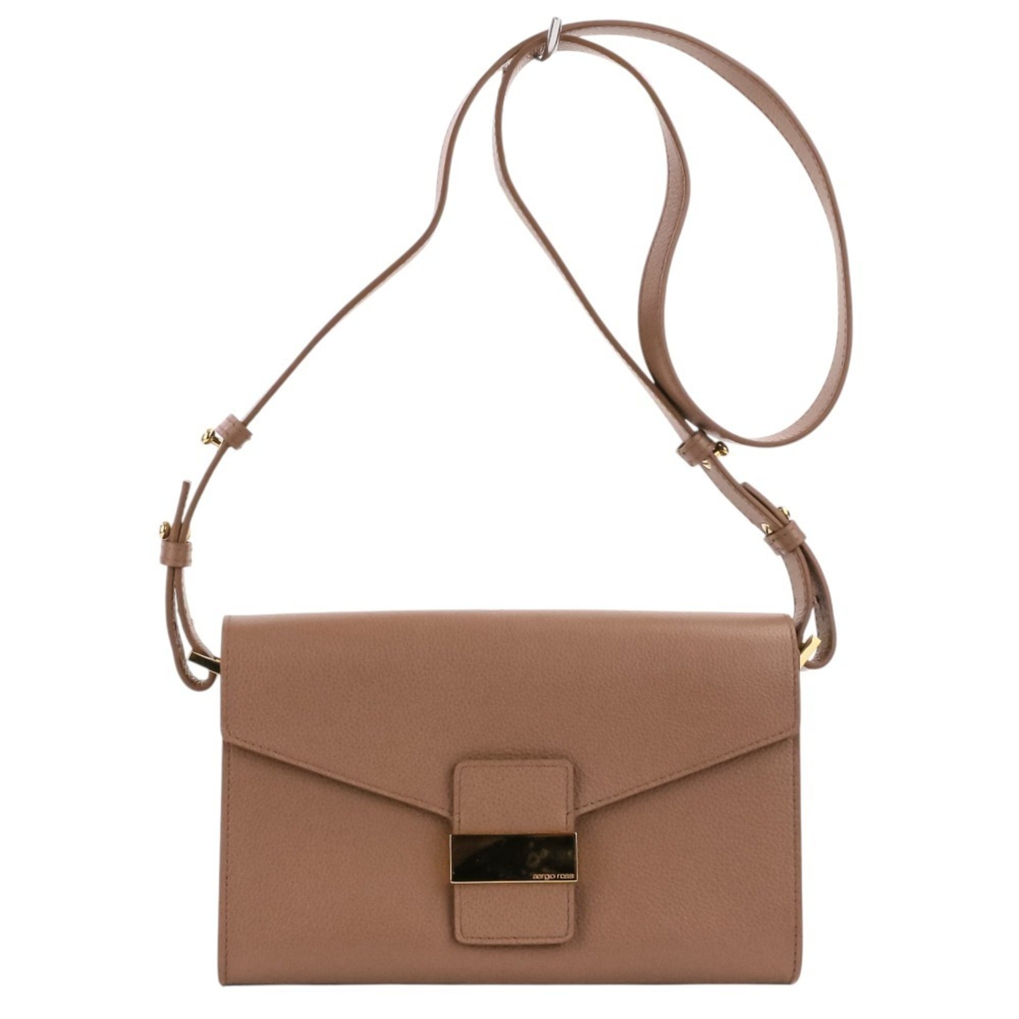 Sergio Rossi Brown Messenger Bag Shoulder Bag (Pre-Owned)