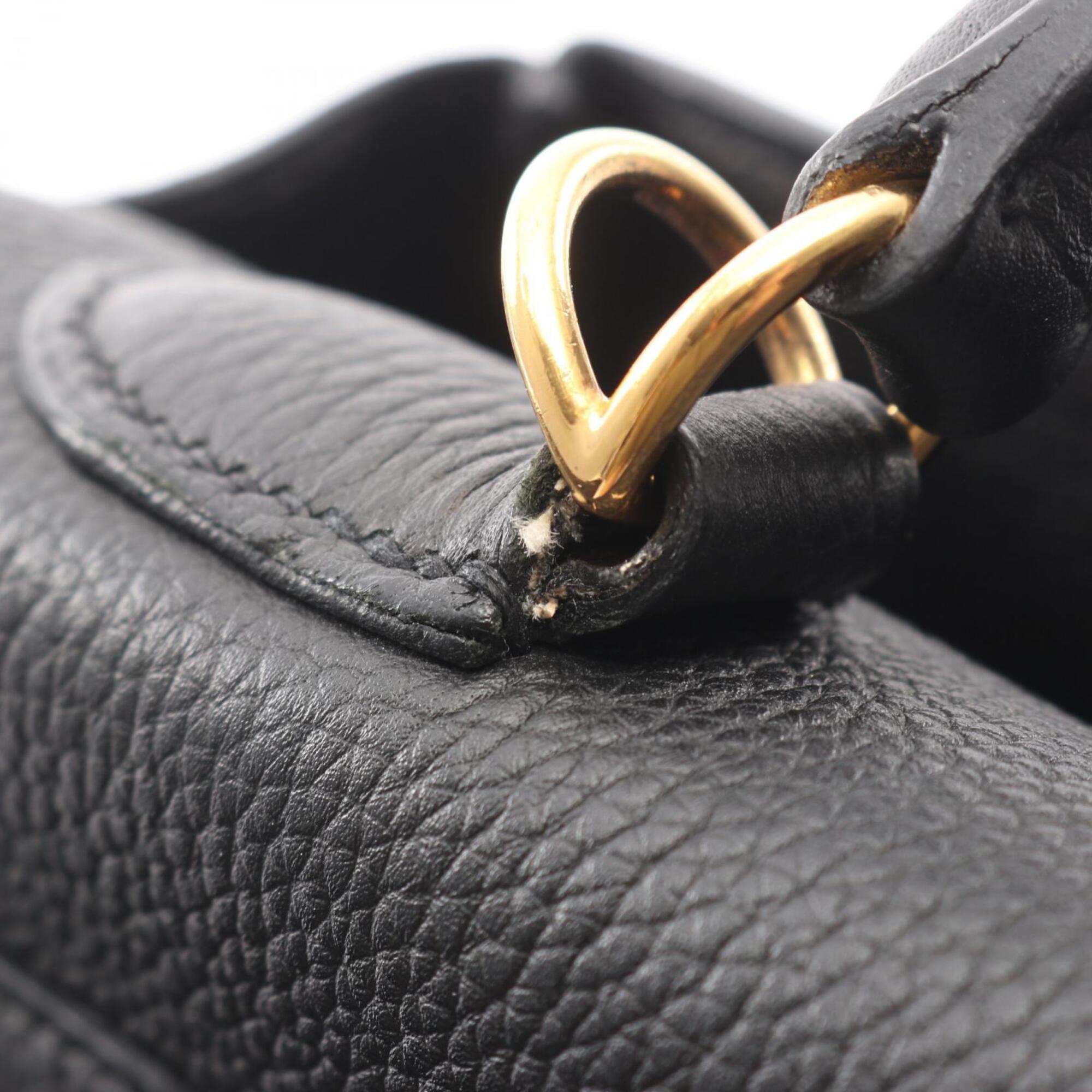 Hermes Black Togo Leather Handbag (Pre-Owned)