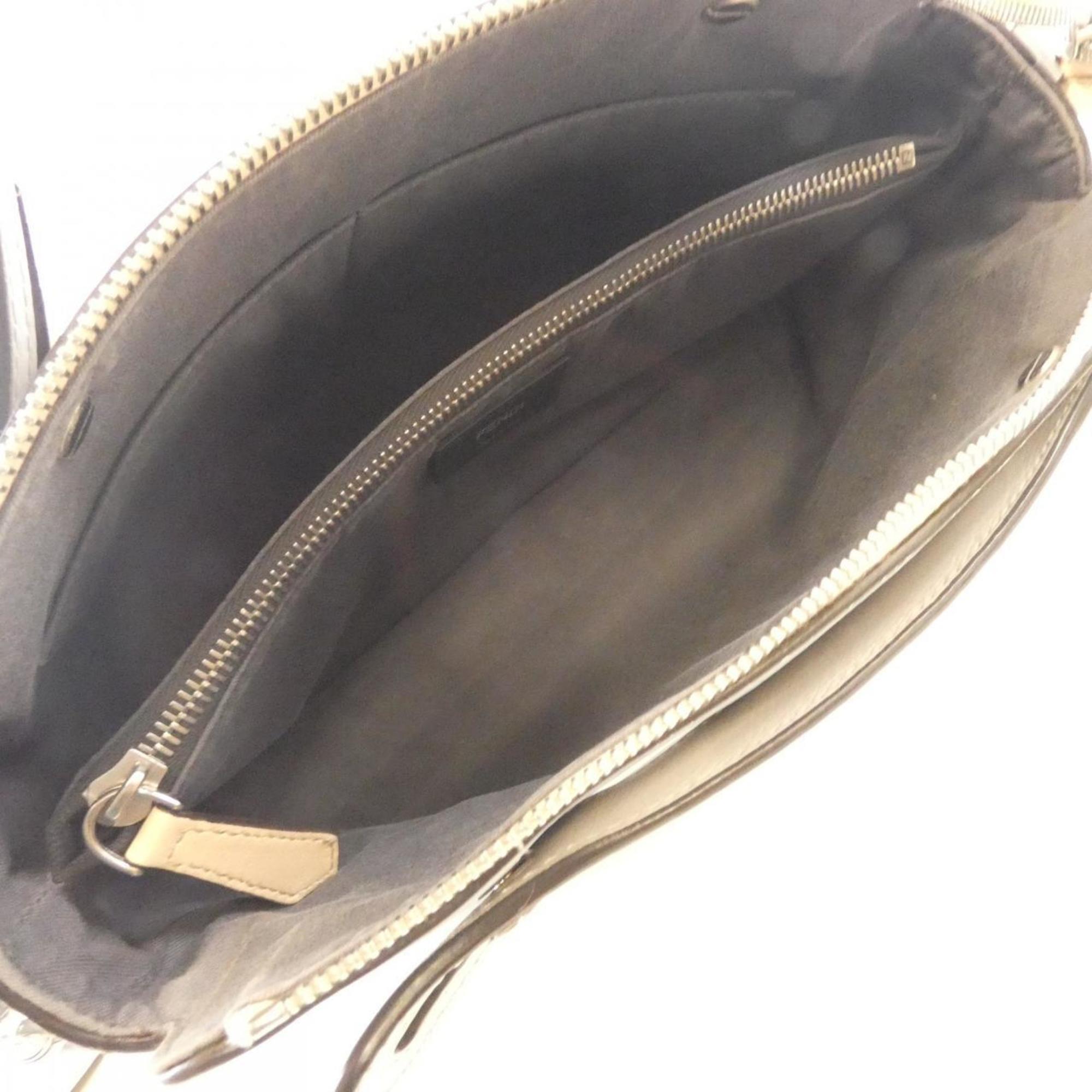 Fendi Beige Light Blue Leather Handbag (Pre-Owned)