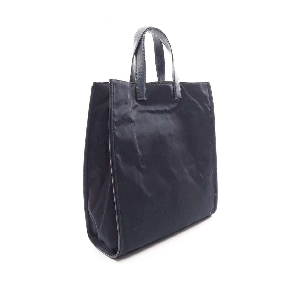 Fendi Multi-Color Navy Nylon Leather Handbag Tote Bag (Pre-Owned)