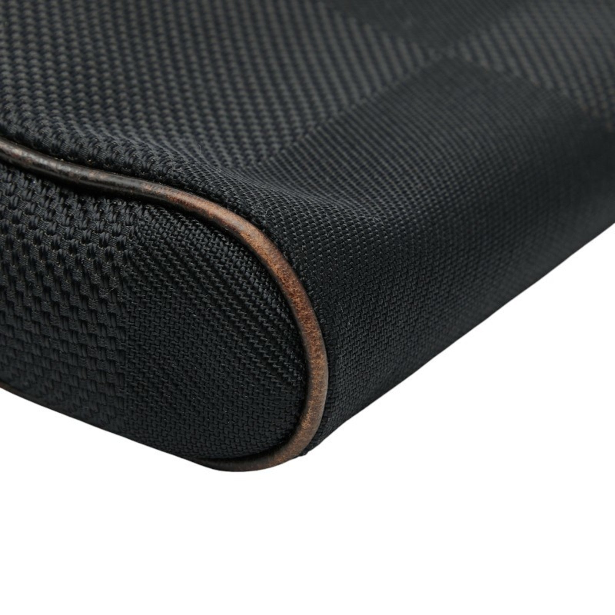 Louis Vuitton Black Noir Canvas Leather Sling Bag (Pre-Owned)