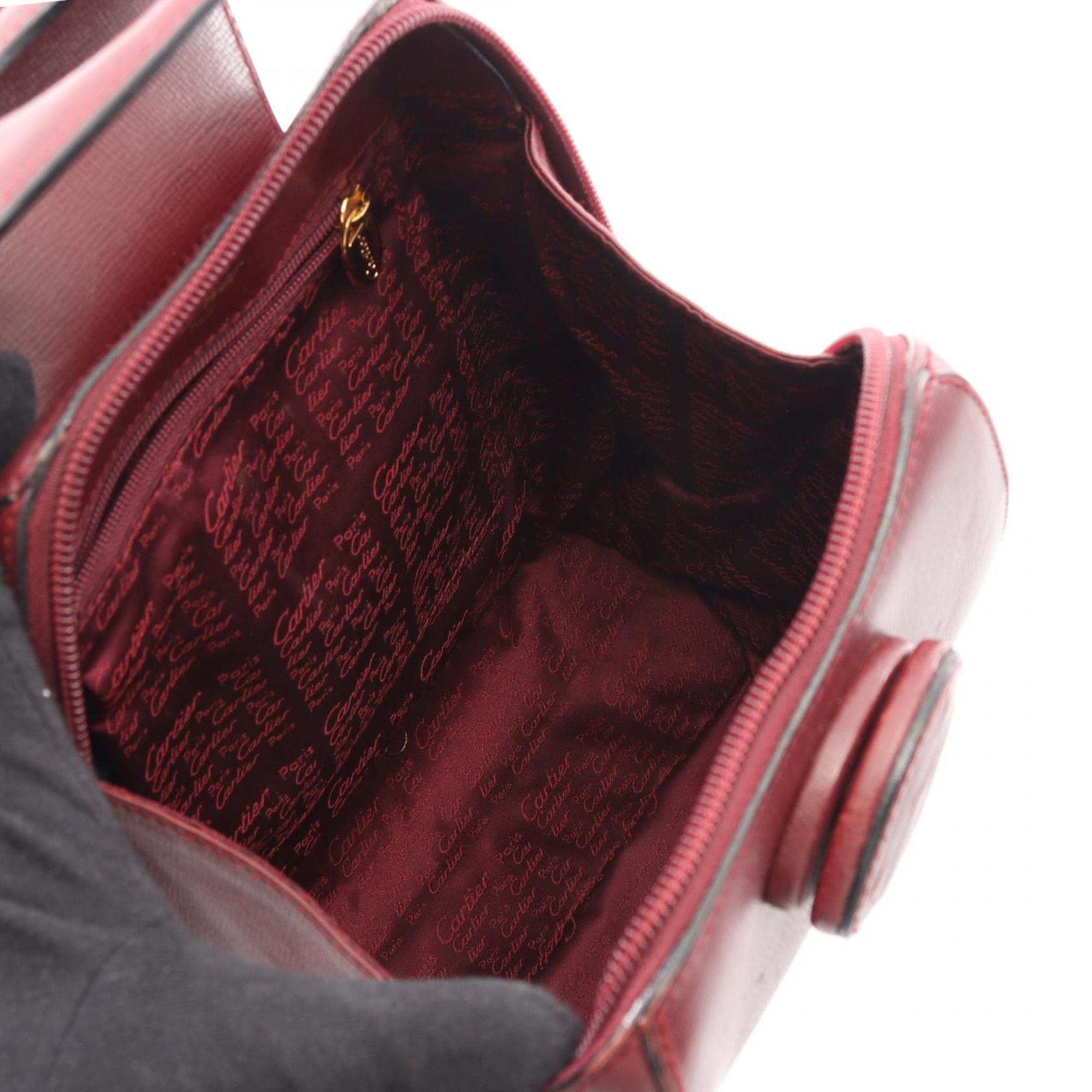 Cartier Bordeaux Leather Backpack (Pre-Owned)