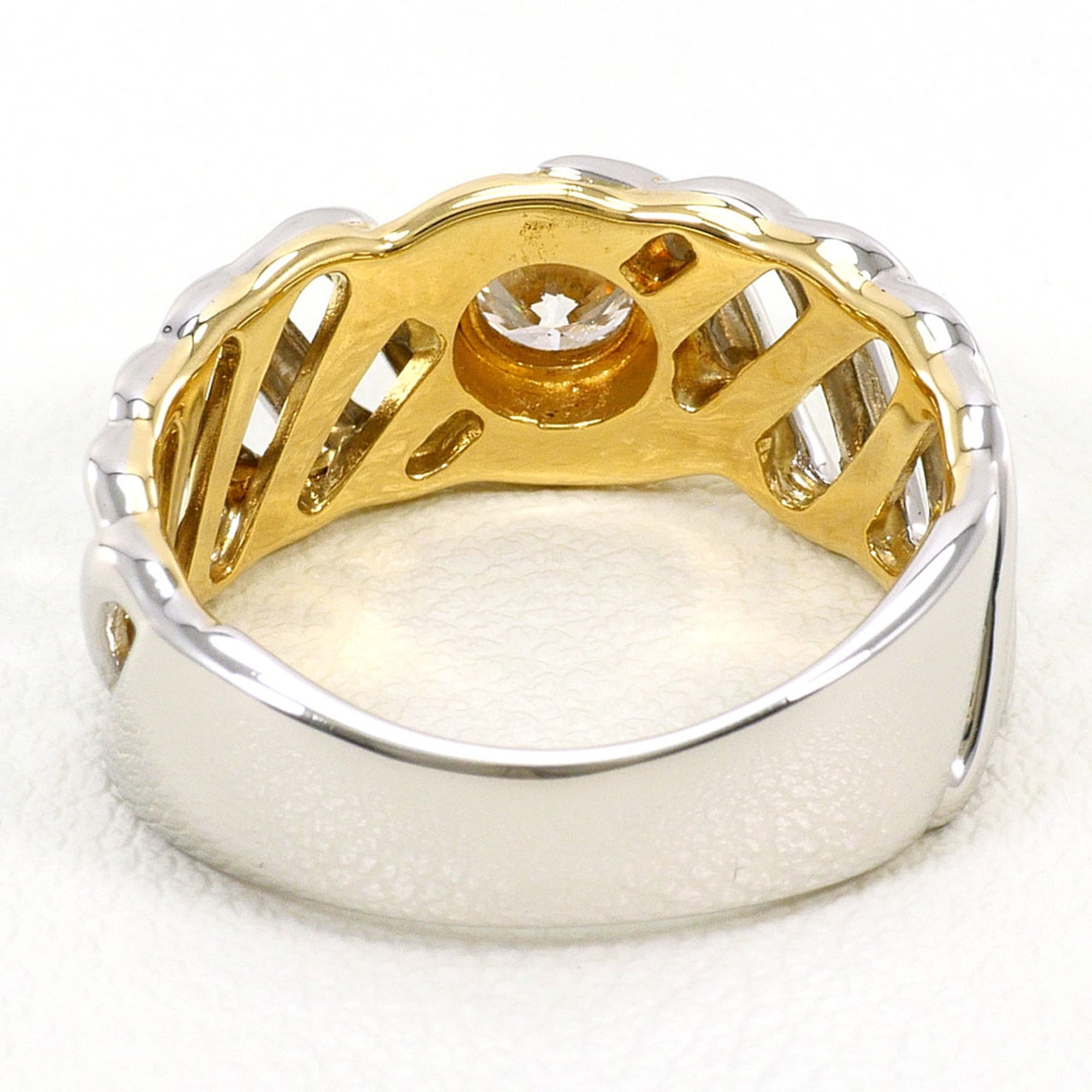 Unbranded Platinum Yellow Gold Yellow Gold (18K) Platinum 900 Band Ring (Pre-Owned)
