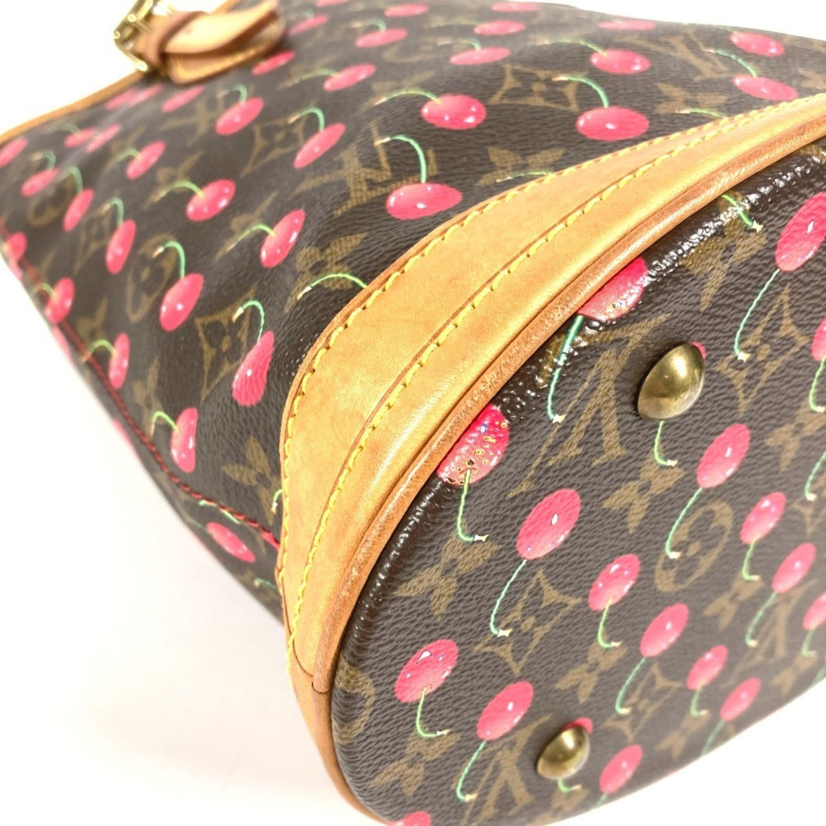 Louis Vuitton Brown Monogram Monogram Cherry Red Color Monogram Shoulder Bag Tote Bag (Pre-Owned)