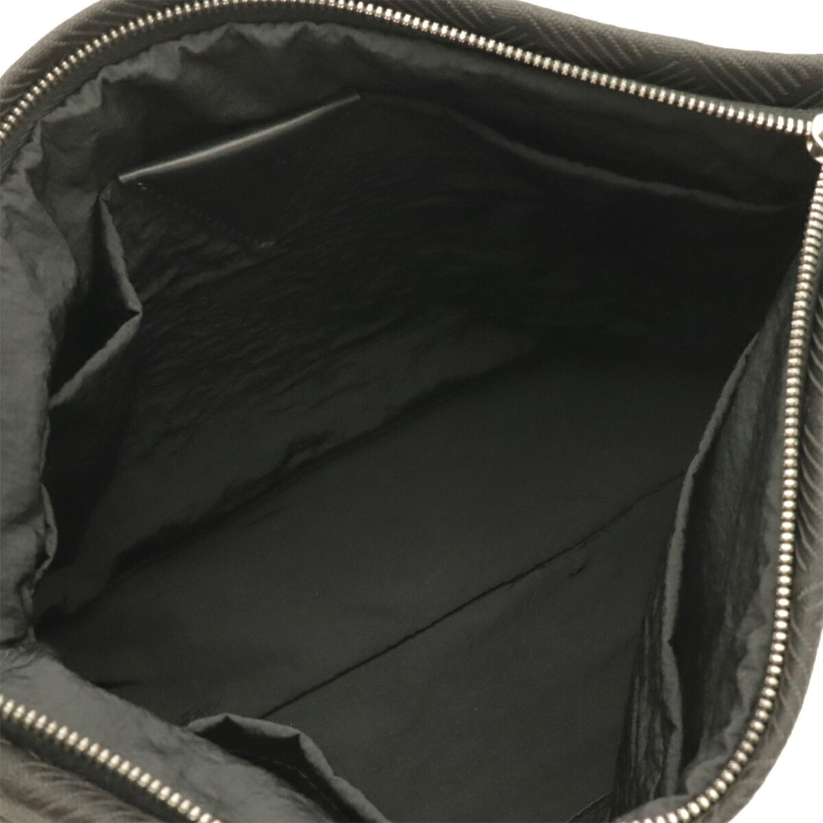 Bottega Veneta Black Nylon Leather Clutch Bag (Pre-Owned)
