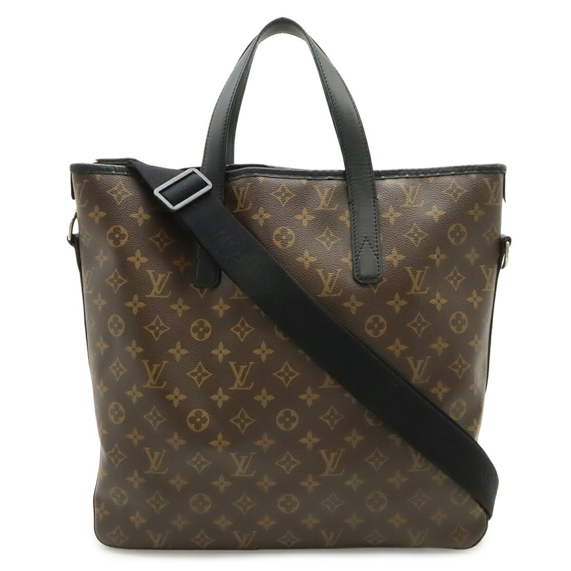 Louis Vuitton Monogram Black Brown Monogram Leather Shoulder Bag Tote Bag (Pre-Owned)