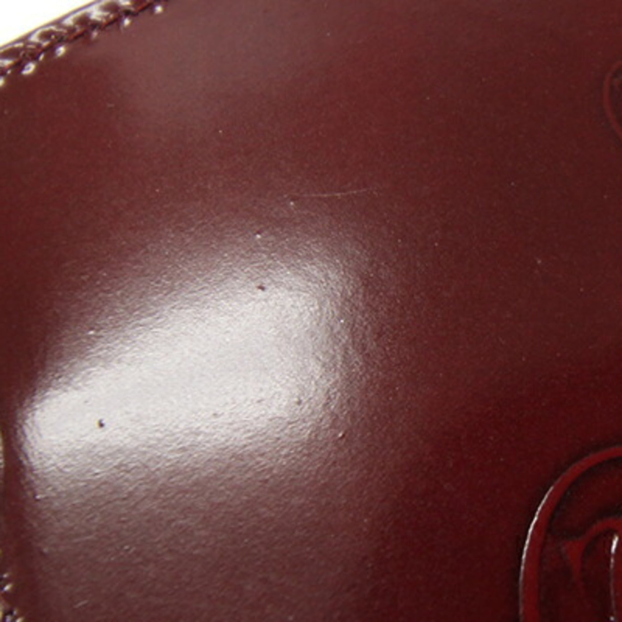 Cartier Happy Birthday Bordeaux Leather Wallet (Bi-Fold) (Pre-Owned)