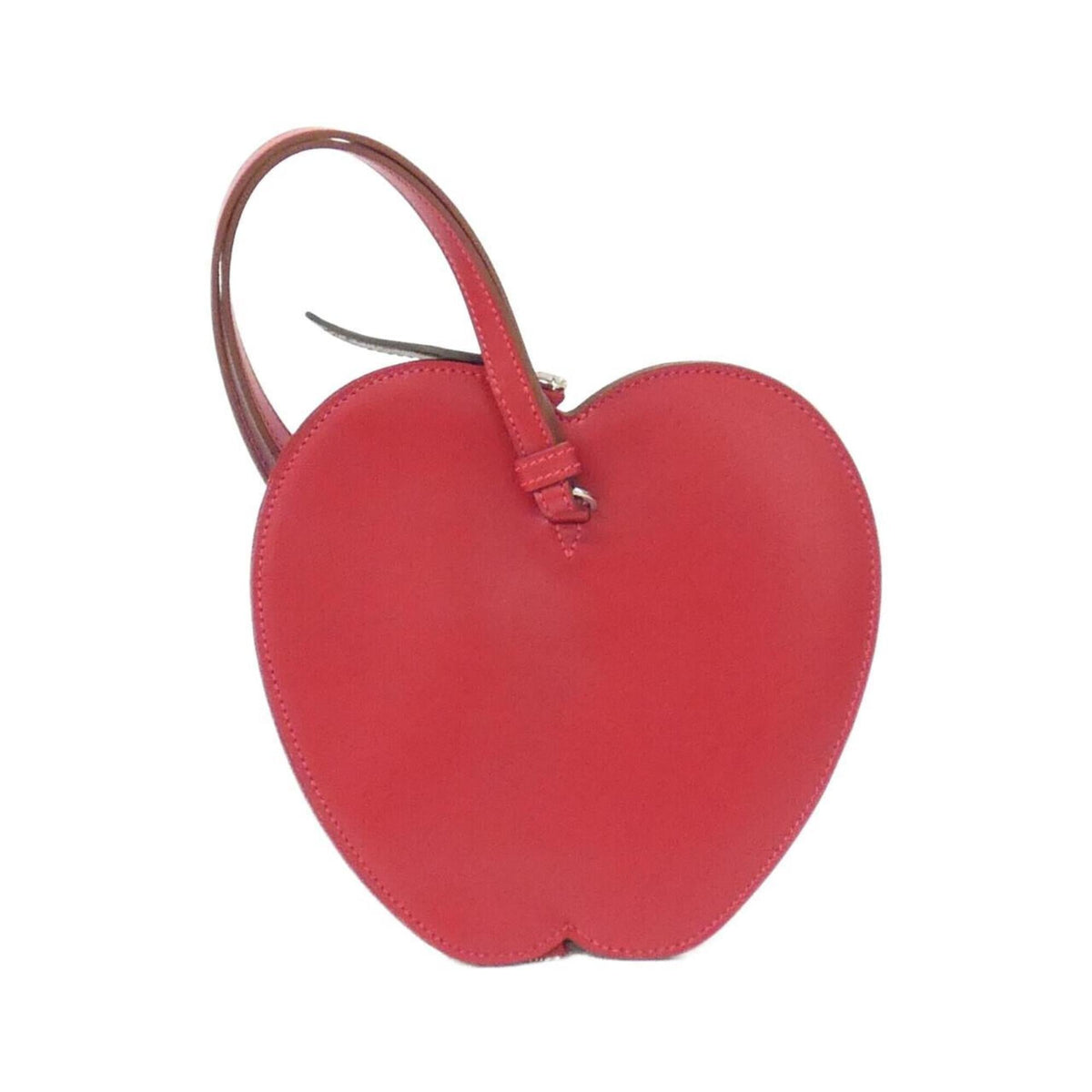 Hermes Rouge Vif Tadelakt Leather Handbag Pouch (Pre-Owned)