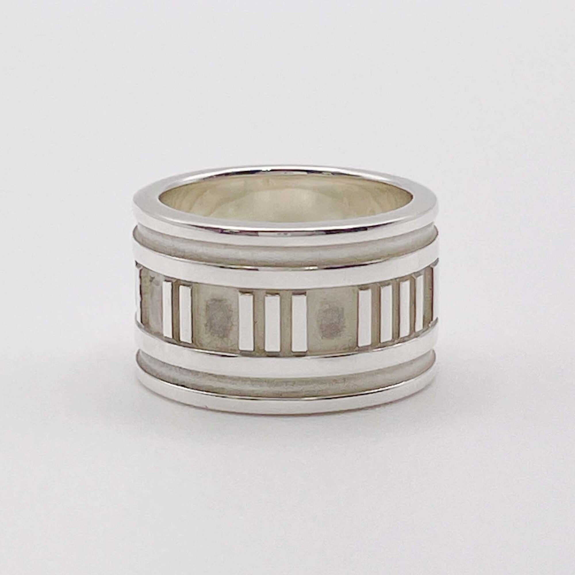 Tiffany Atlas Silver Silver 925 Band Ring (Pre-Owned)