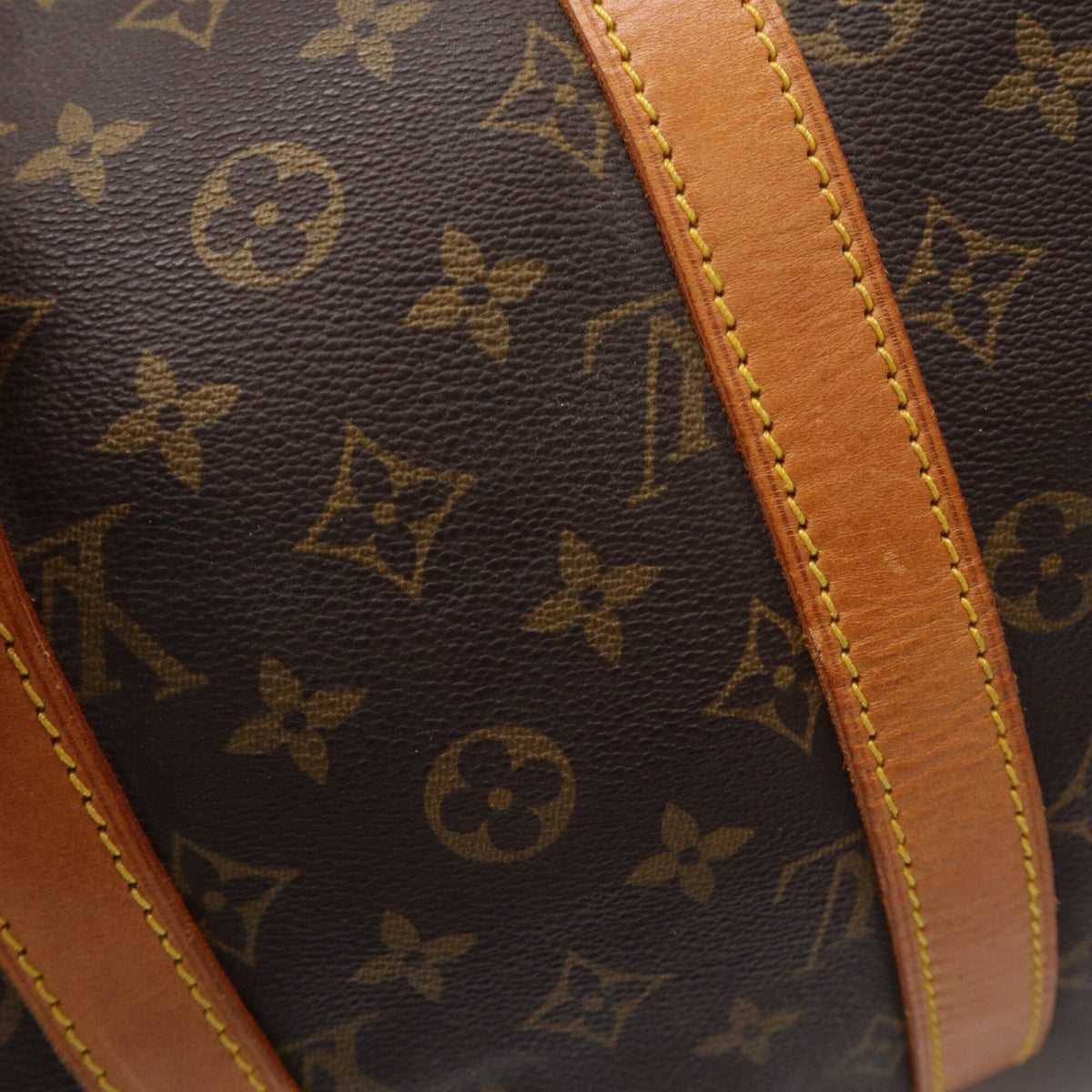Louis Vuitton Monogram Brown Coated Canvas Leather Boston Bag (Pre-Owned)