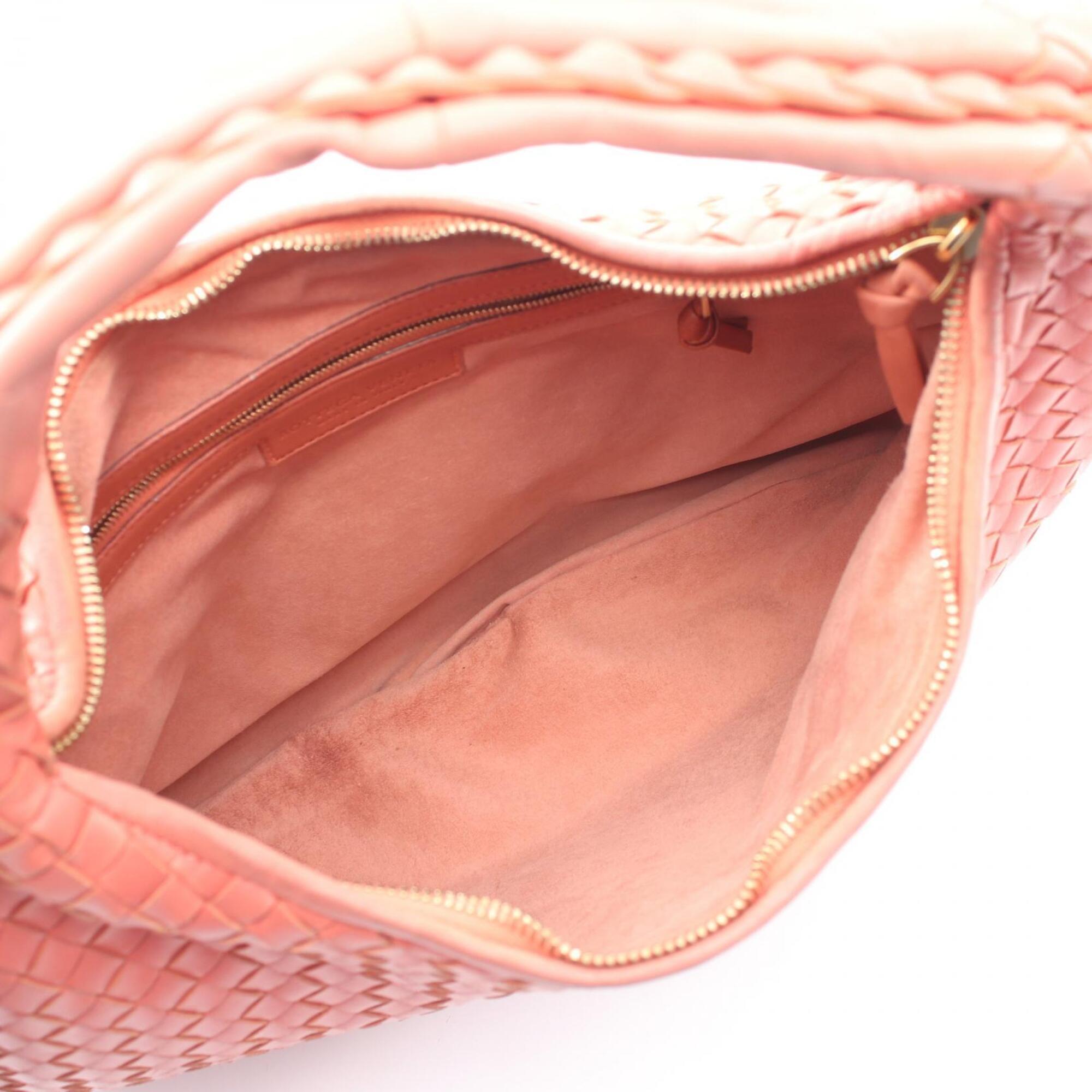 Bottega Veneta Pink Leather Handbag Shoulder Bag (Pre-Owned)