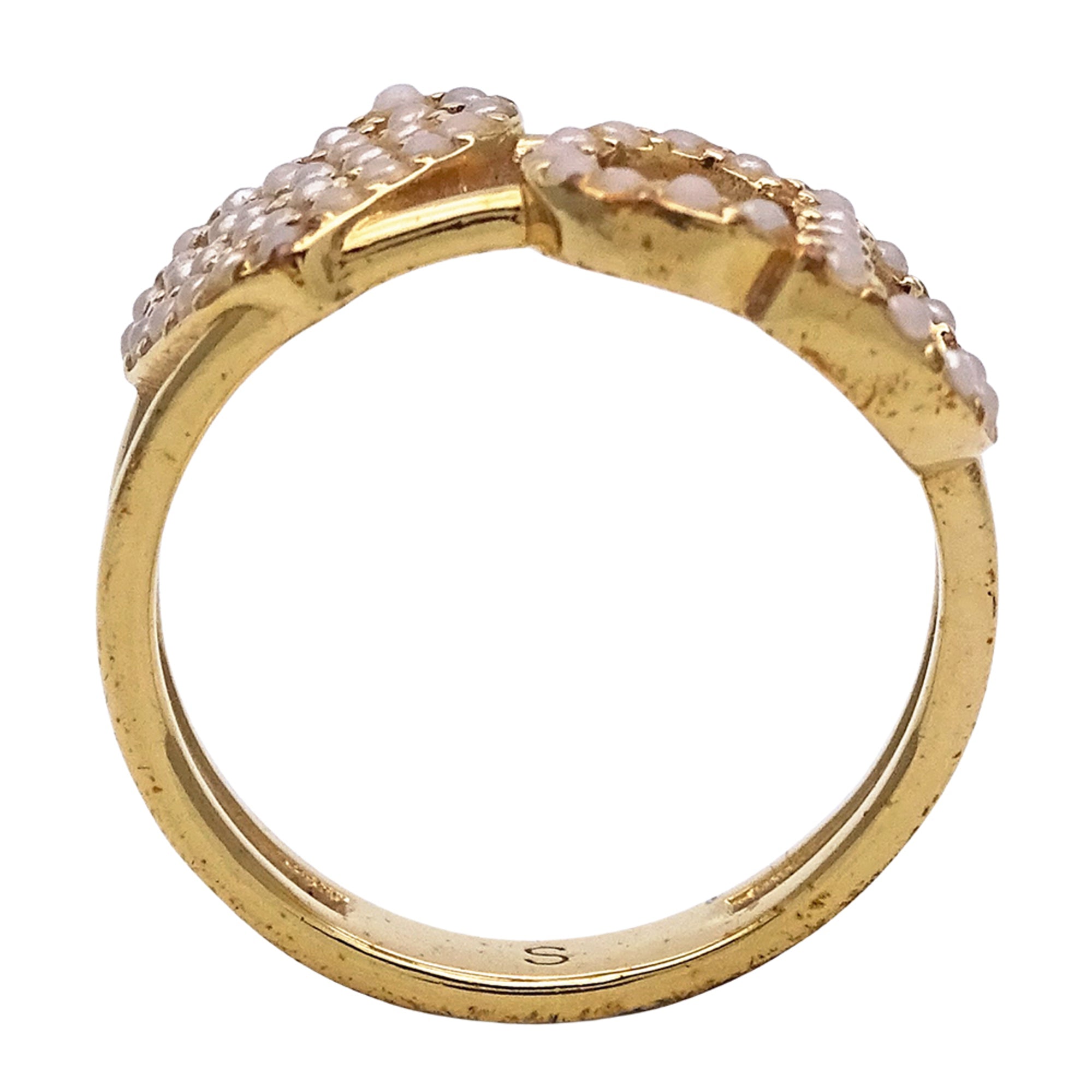 Christian Dior Gold Gold Plating Band Ring (Pre-Owned)