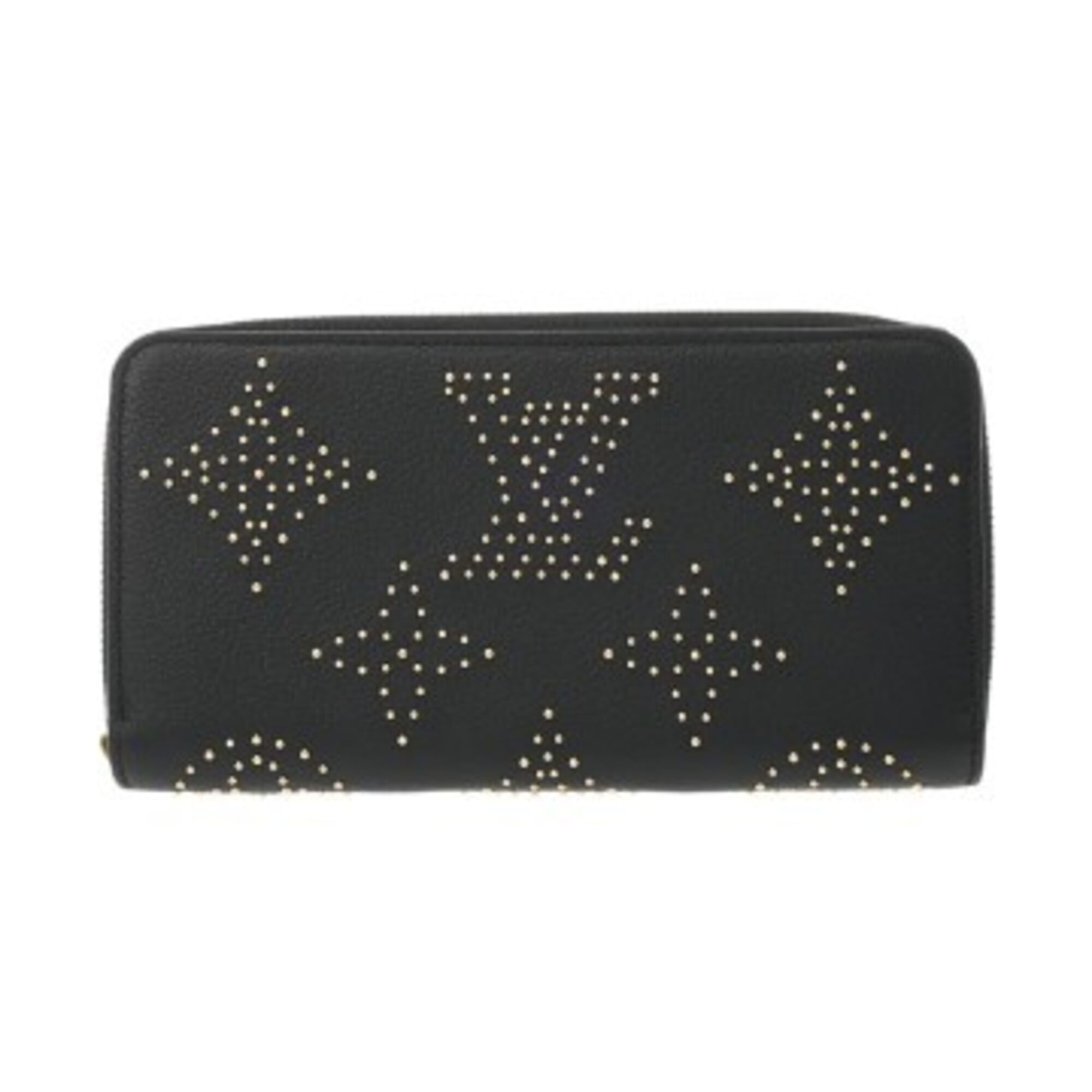 Louis Vuitton Noir Leather Long Wallet (Bi-Fold) (Pre-Owned)