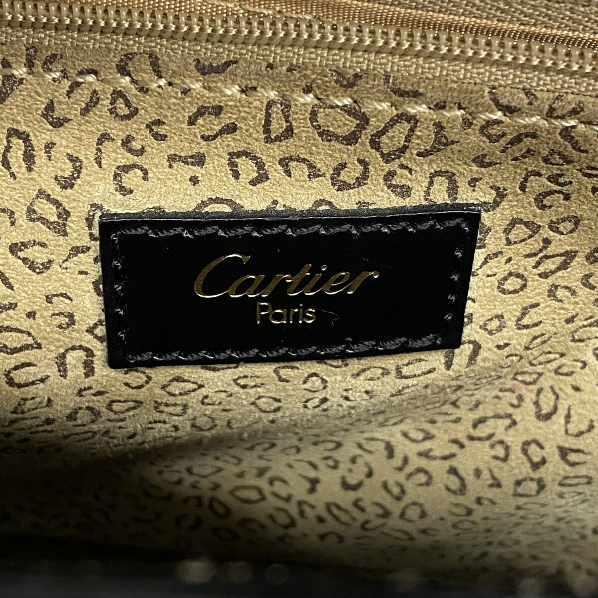 Cartier Black Leather Handbag (Pre-Owned)