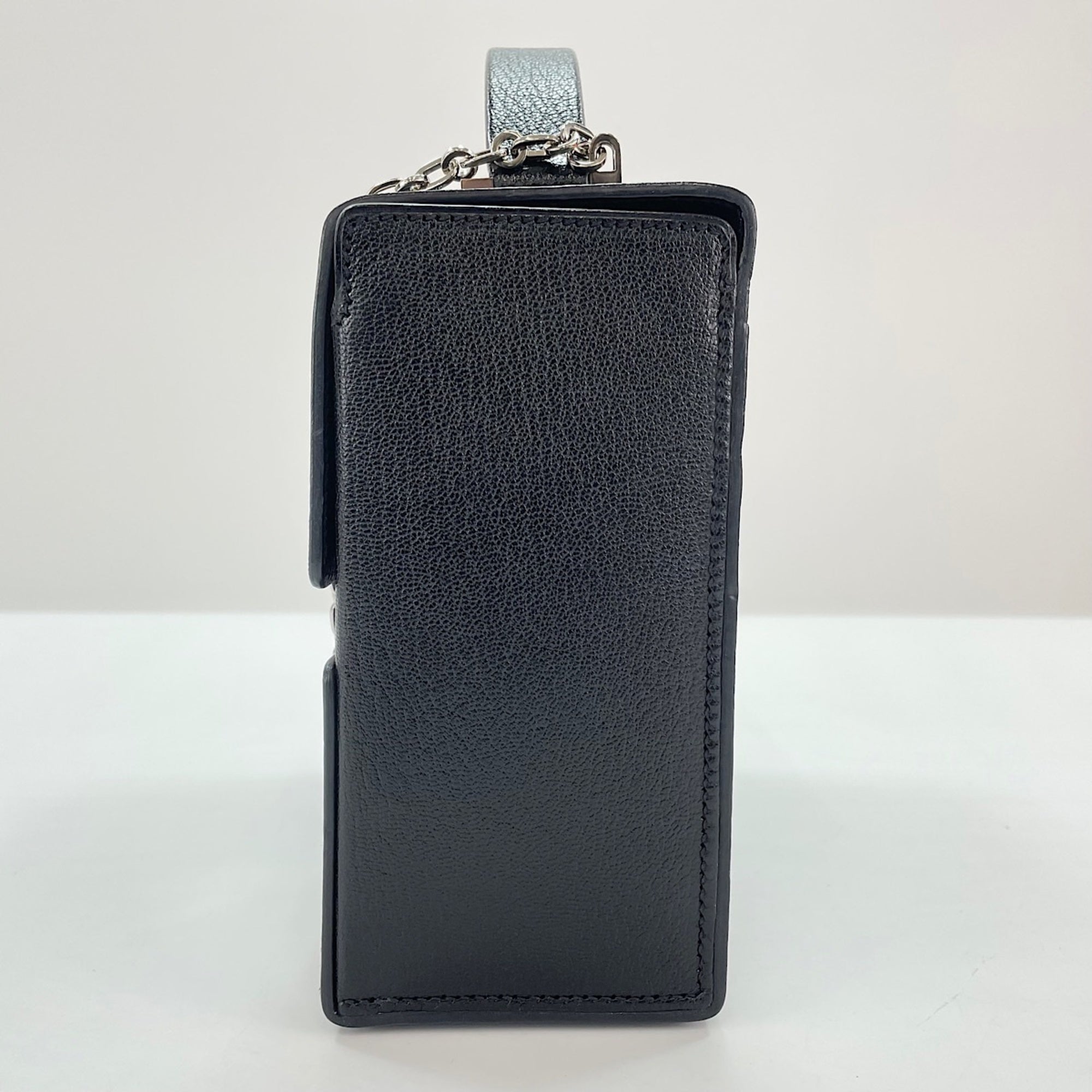 Hermes Black Chevre Leather Shoulder Bag (Pre-Owned)