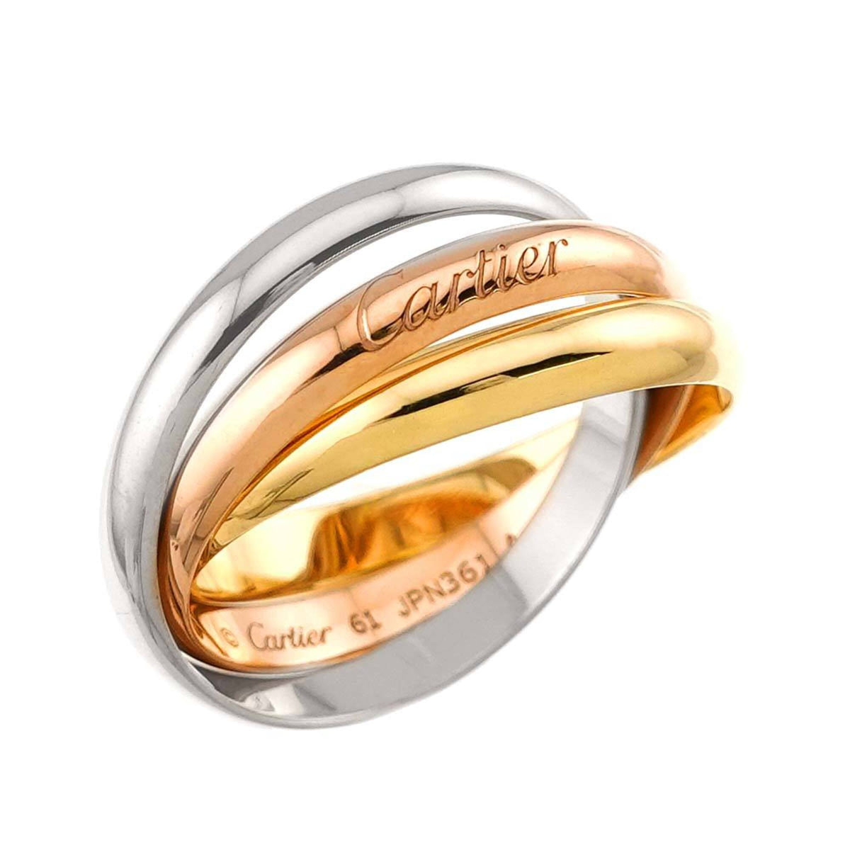 Cartier Trinity Yellow Gold (18K) Pink Gold (18K) White Gold (18K) Band Ring (Pre-Owned)