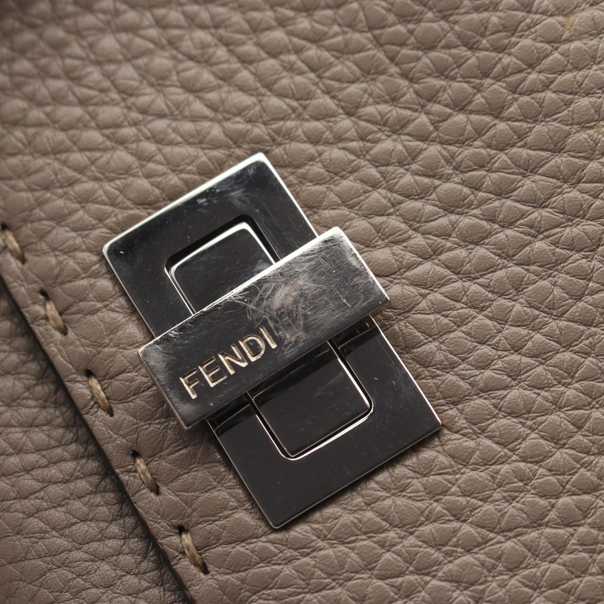Fendi Beige Leather Long Wallet (Bi-Fold) (Pre-Owned)