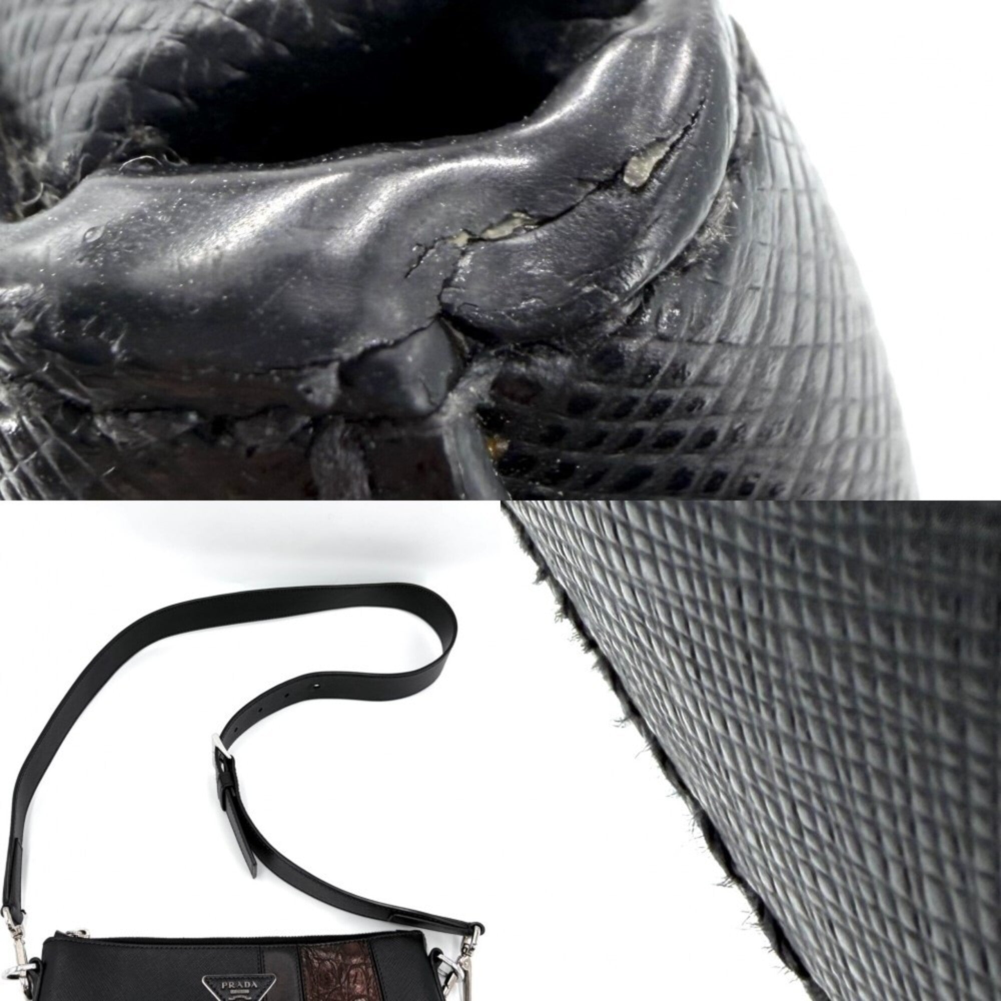 Prada Black Leather Shoulder Bag (Pre-Owned)