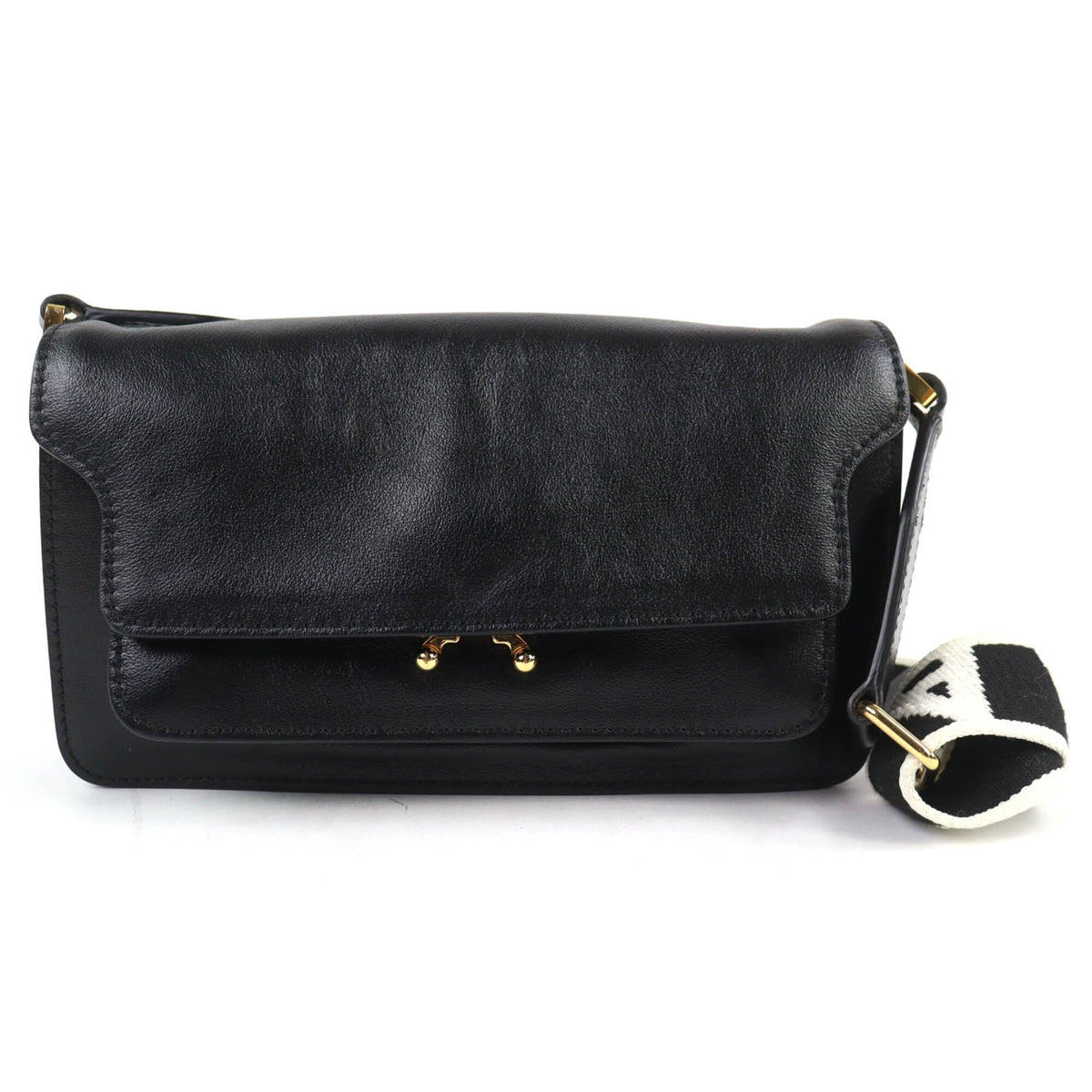 Marni Black Leather Shoulder Bag (Pre-Owned)