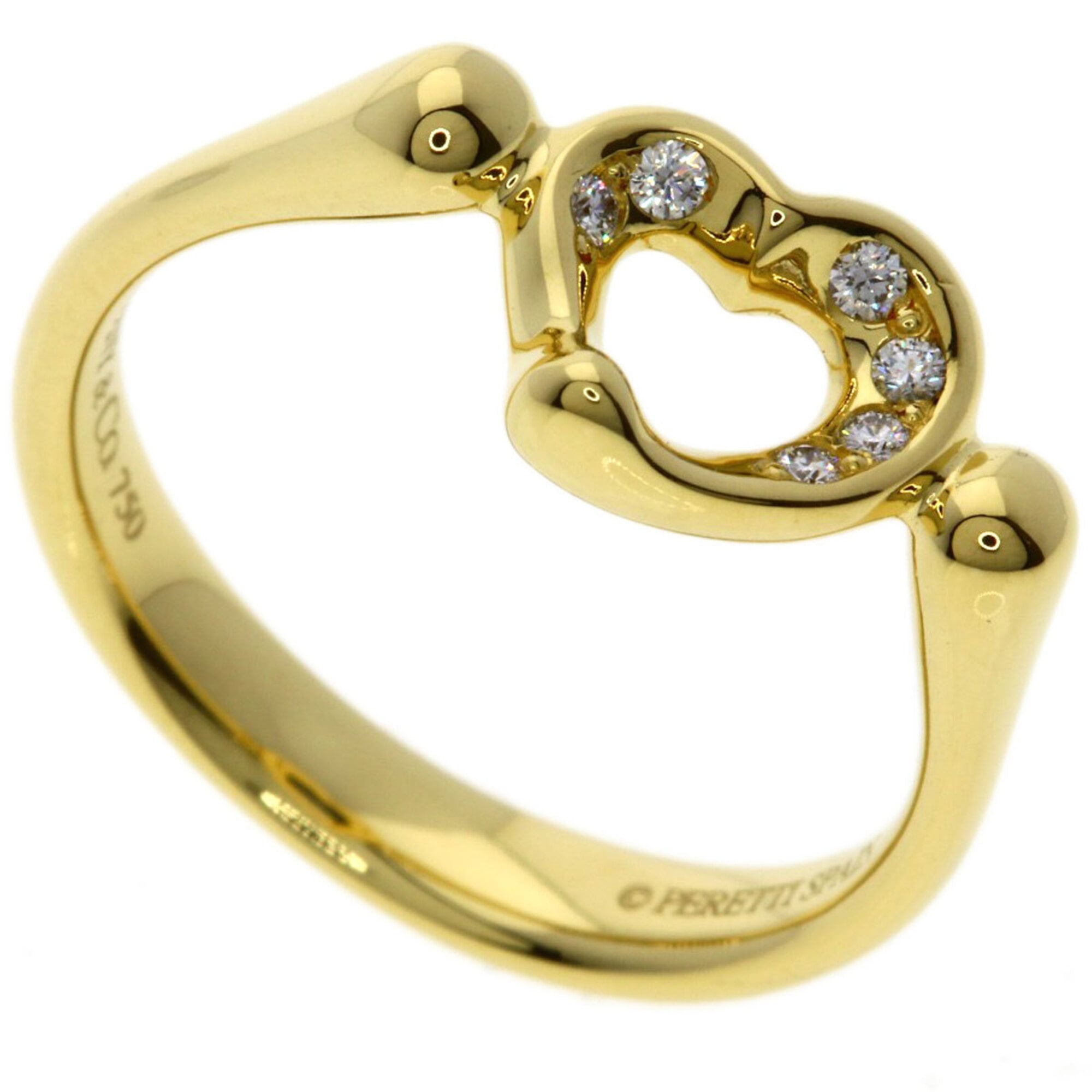 Tiffany Open Heart Yellow Gold (18K) Band Ring (Pre-Owned)