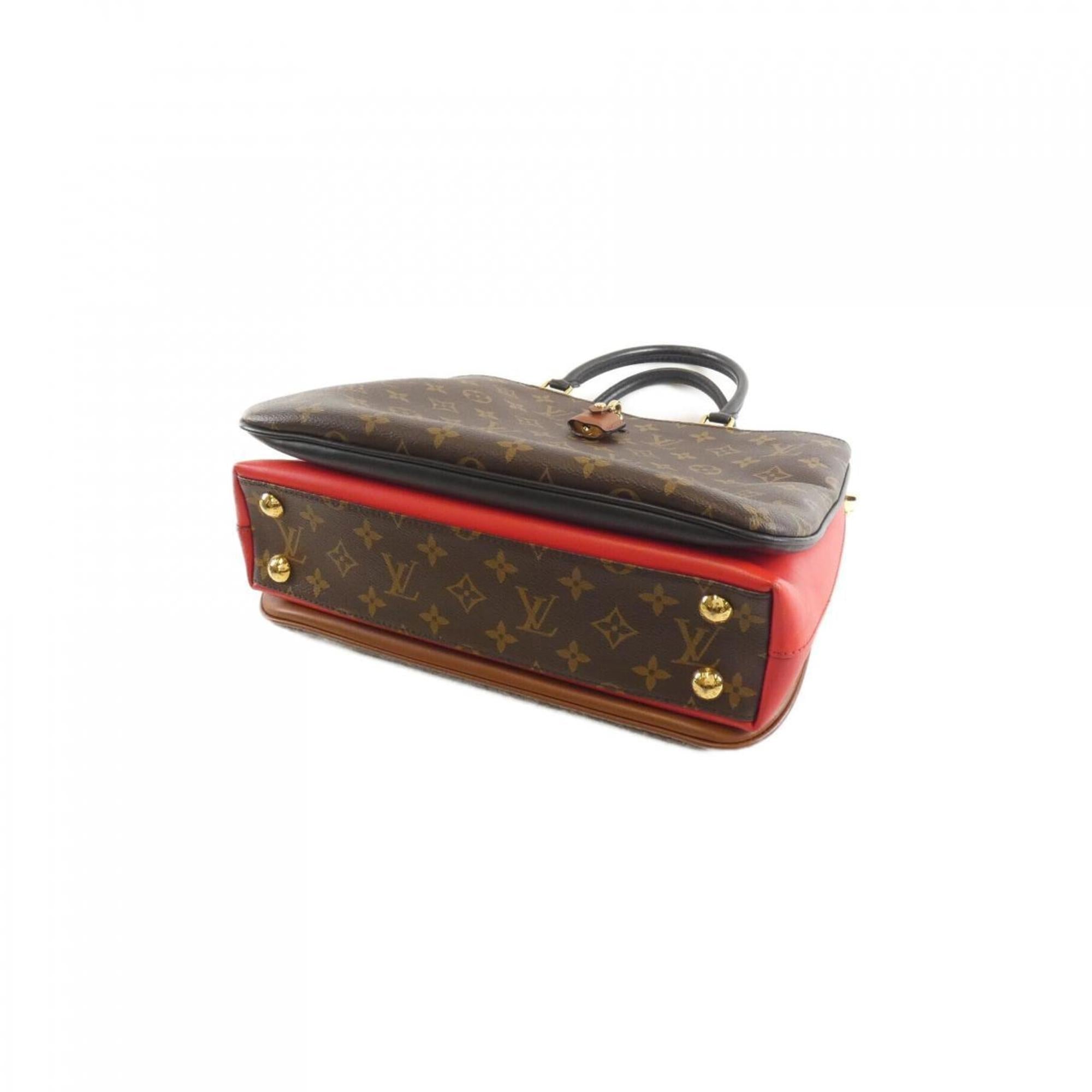Louis Vuitton Monogram Marron Noir Rouge Coated Canvas Handbag (Pre-Owned)