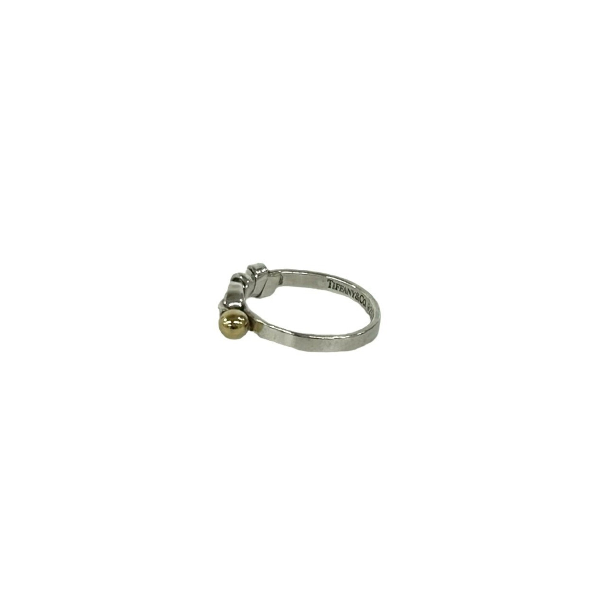 Tiffany Gold Silver Yellow Gold (18K) Silver 925 Band Ring (Pre-Owned)