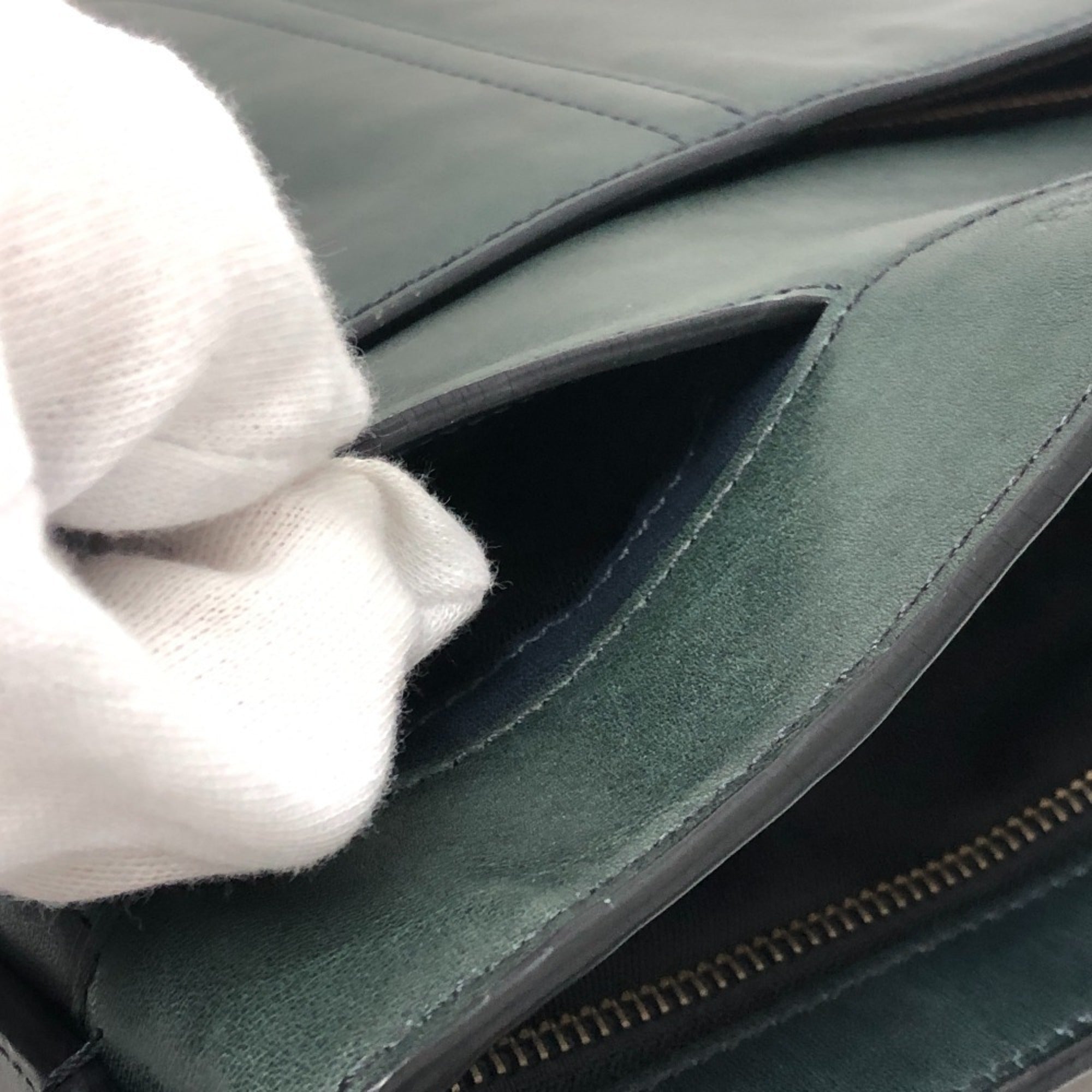 Coach Green Leather Shoulder Bag (Pre-Owned)