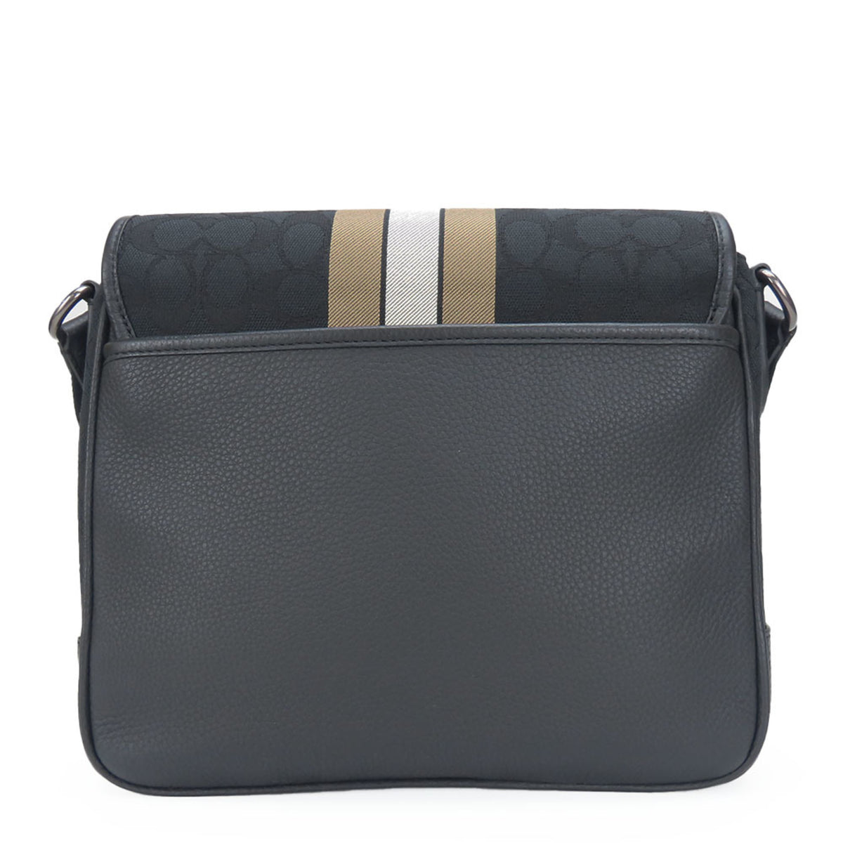 Coach Black Canvas Leather Shoulder Bag (Pre-Owned)