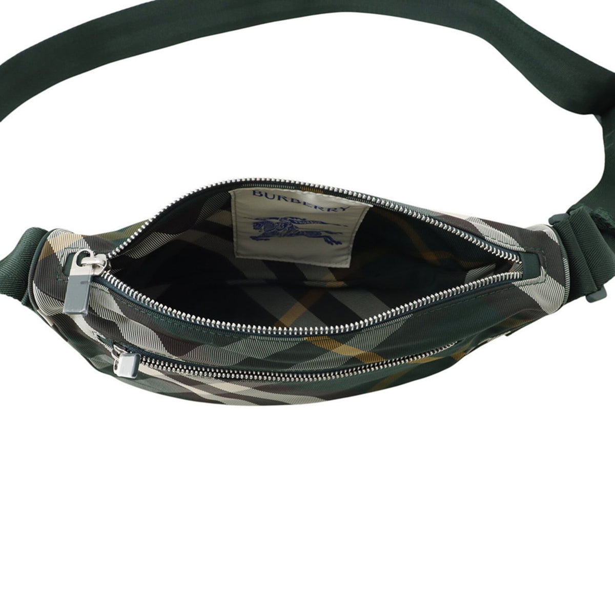 Burberry Brown Green Ivory Yellow Nylon Shoulder Bag Sling Bag (Pre-Owned)