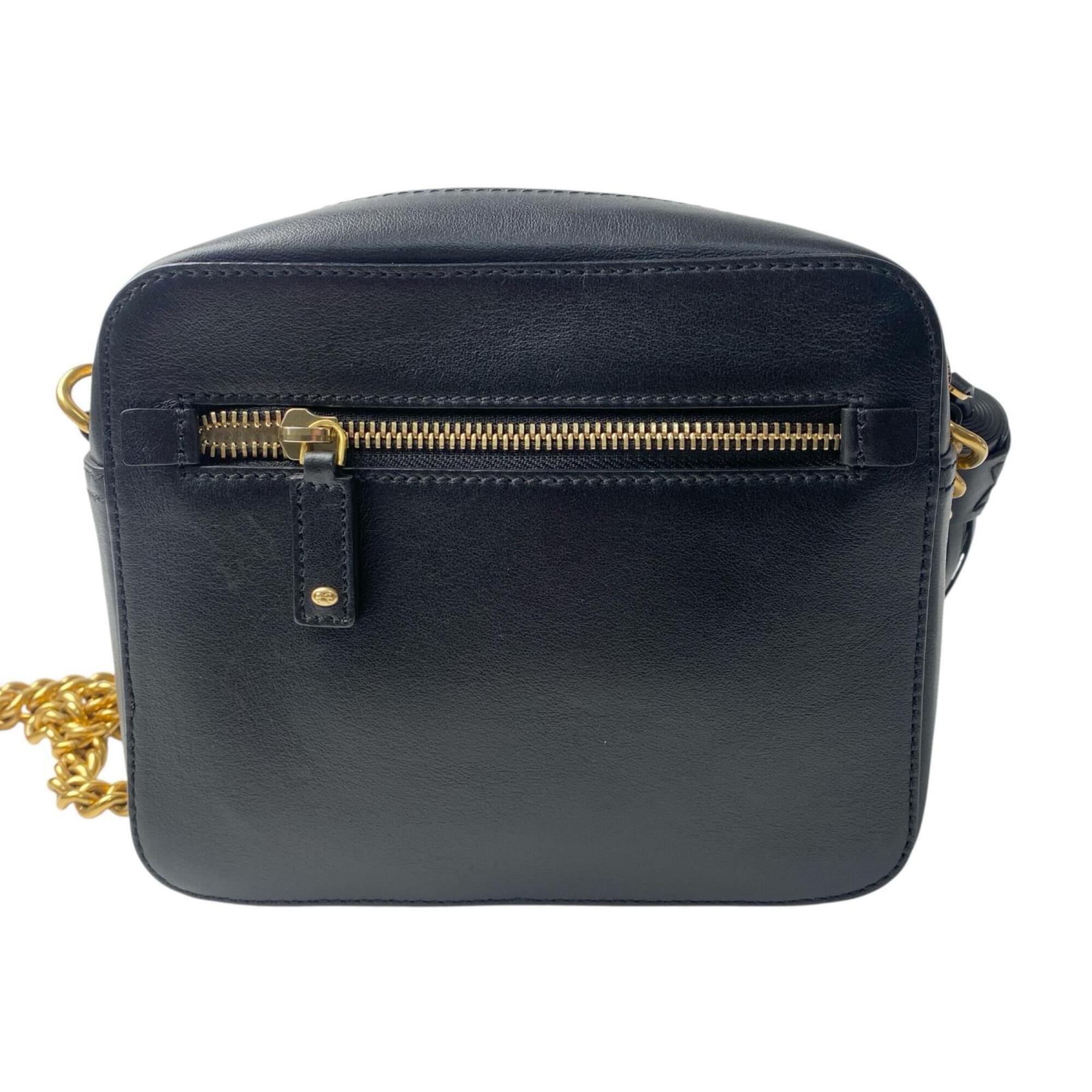 Anya Hindmarch Black Leather Shoulder Bag (Pre-Owned)