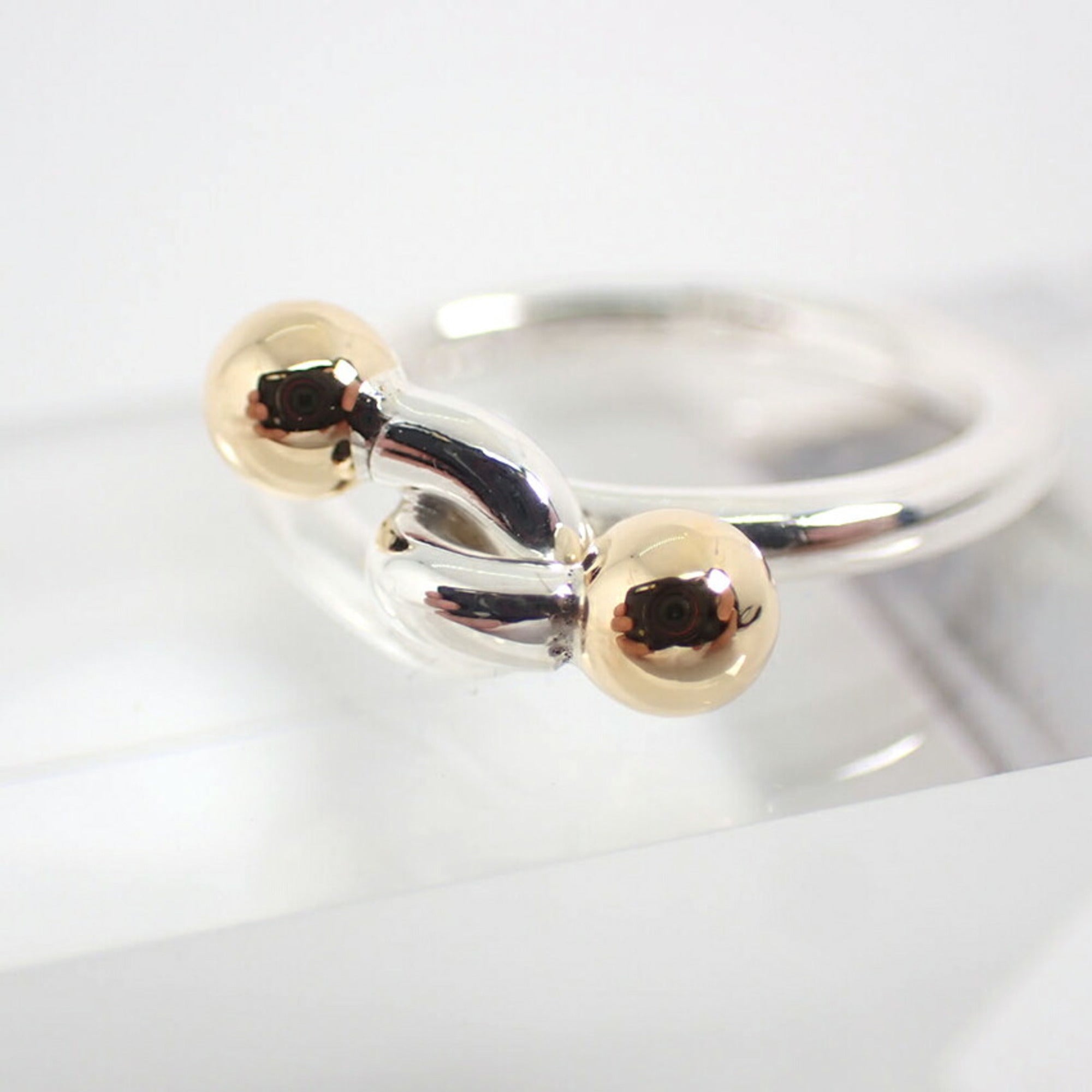 Tiffany Yellow Gold (18K) Sterling Silver 925 Band Ring (Pre-Owned)