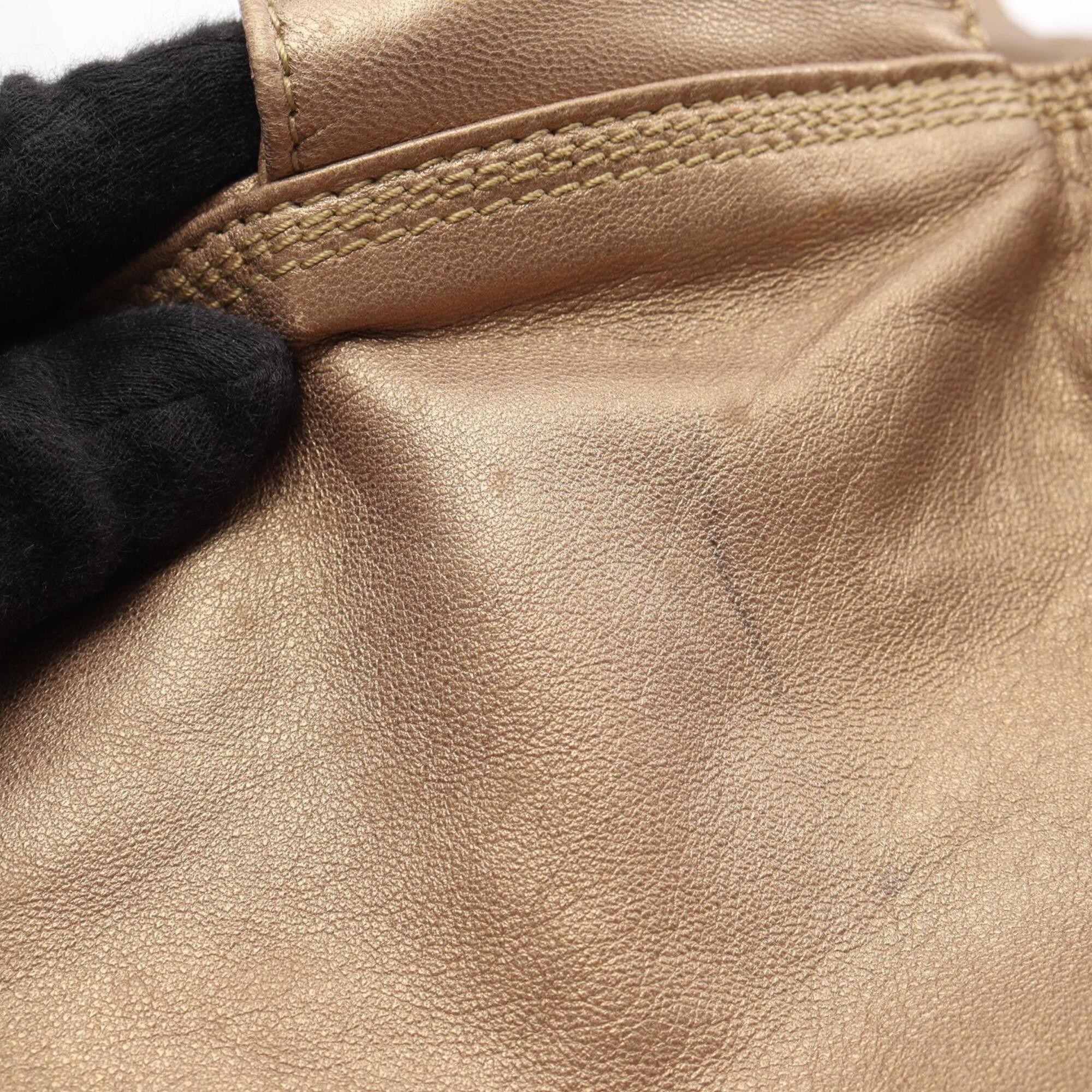 Loewe Gold Leather Handbag (Pre-Owned)