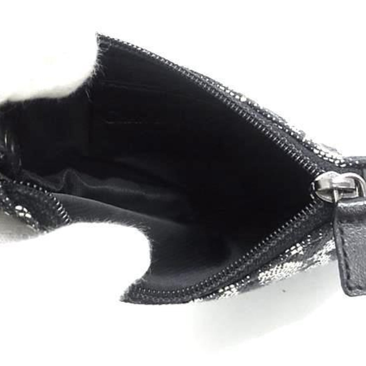 Christian Dior Trotter Black Canvas Coin Purse/Coin Case (Pre-Owned)