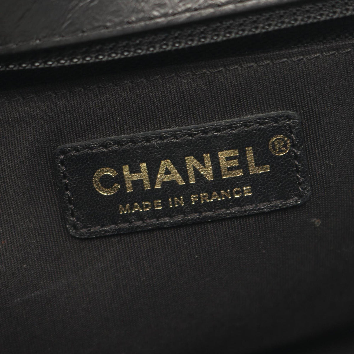 Chanel Black Leather Handbag Shoulder Bag (Pre-Owned)