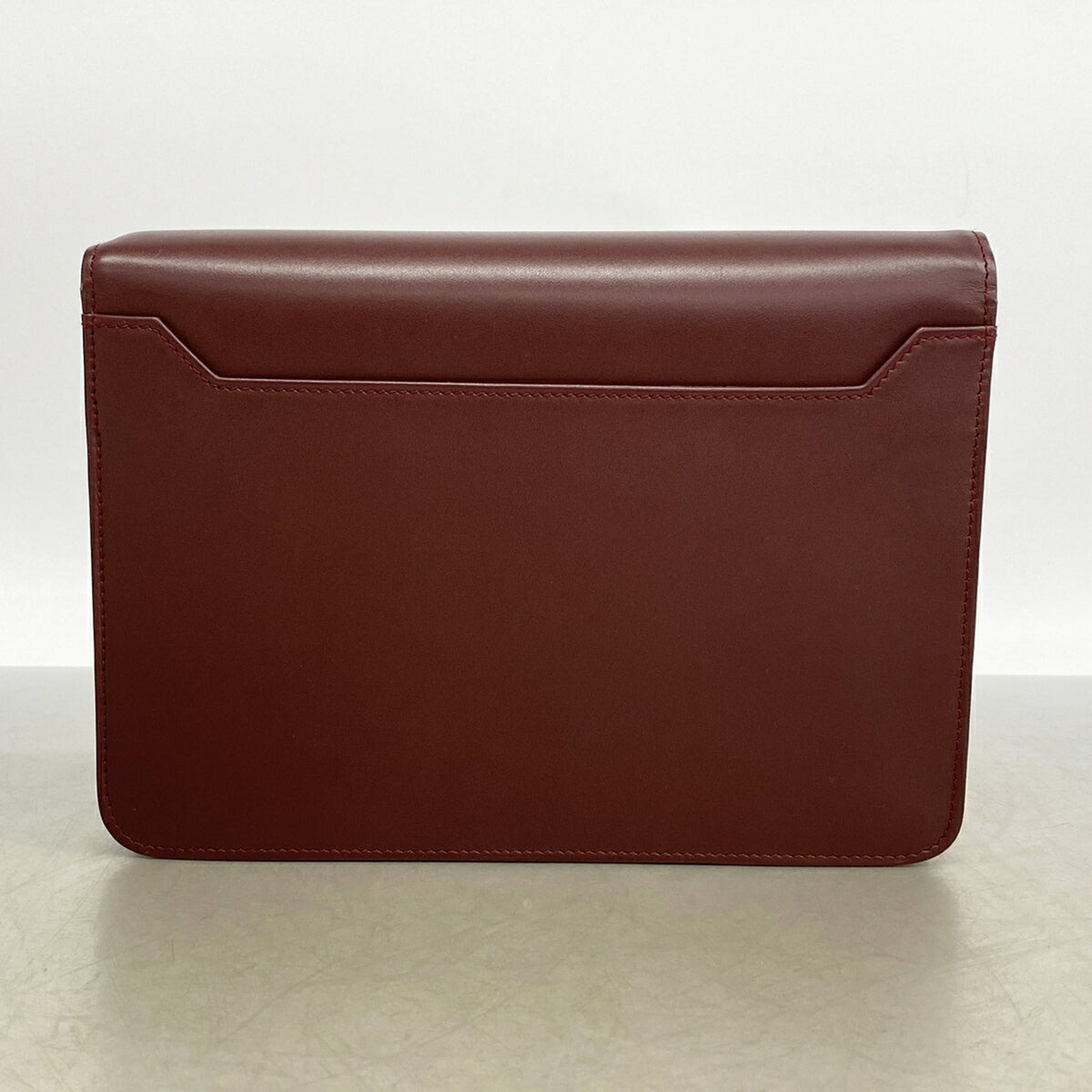 Cartier Bordeaux Leather Clutch Bag (Pre-Owned)