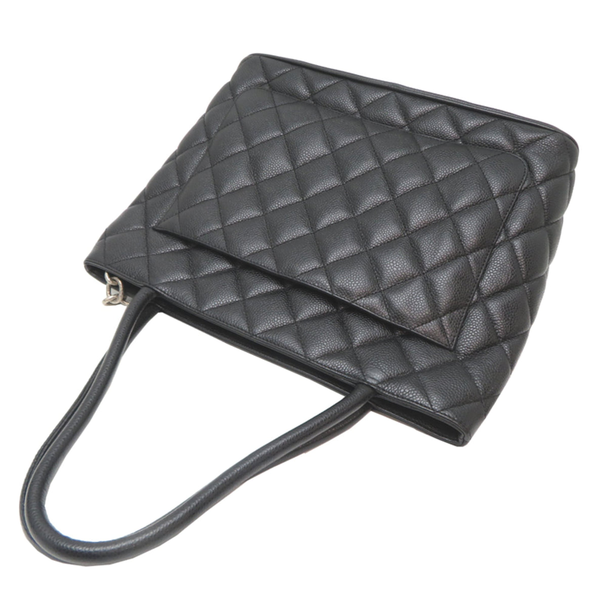 Chanel Black Grained Calfskin Tote Bag (Pre-Owned)