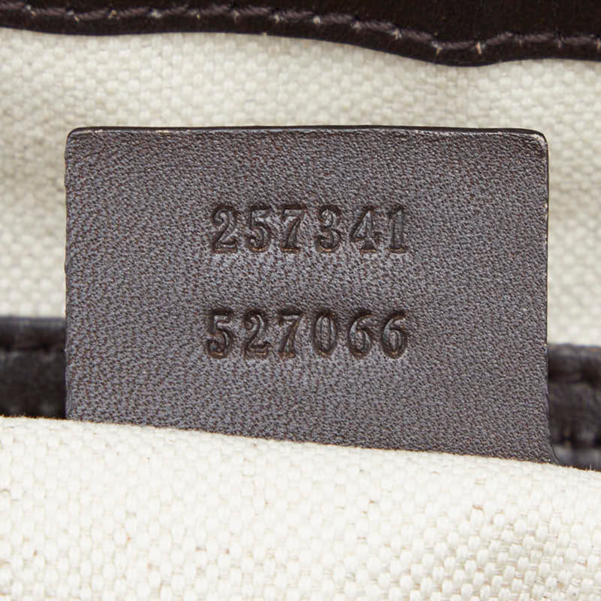 Gucci Beige Brown Canvas Leather Handbag Shoulder Bag (Pre-Owned)