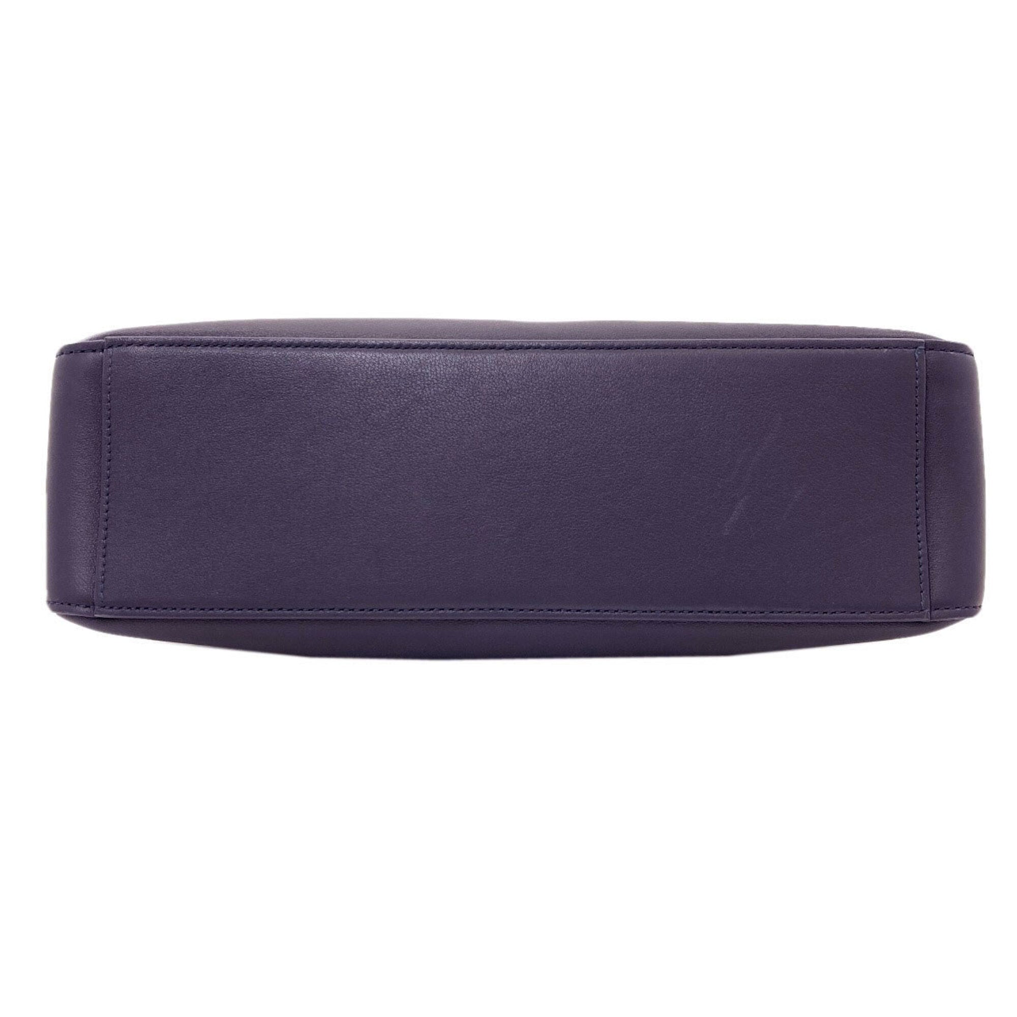 Salvatore Ferragamo Purple Leather Shoulder Bag (Pre-Owned)