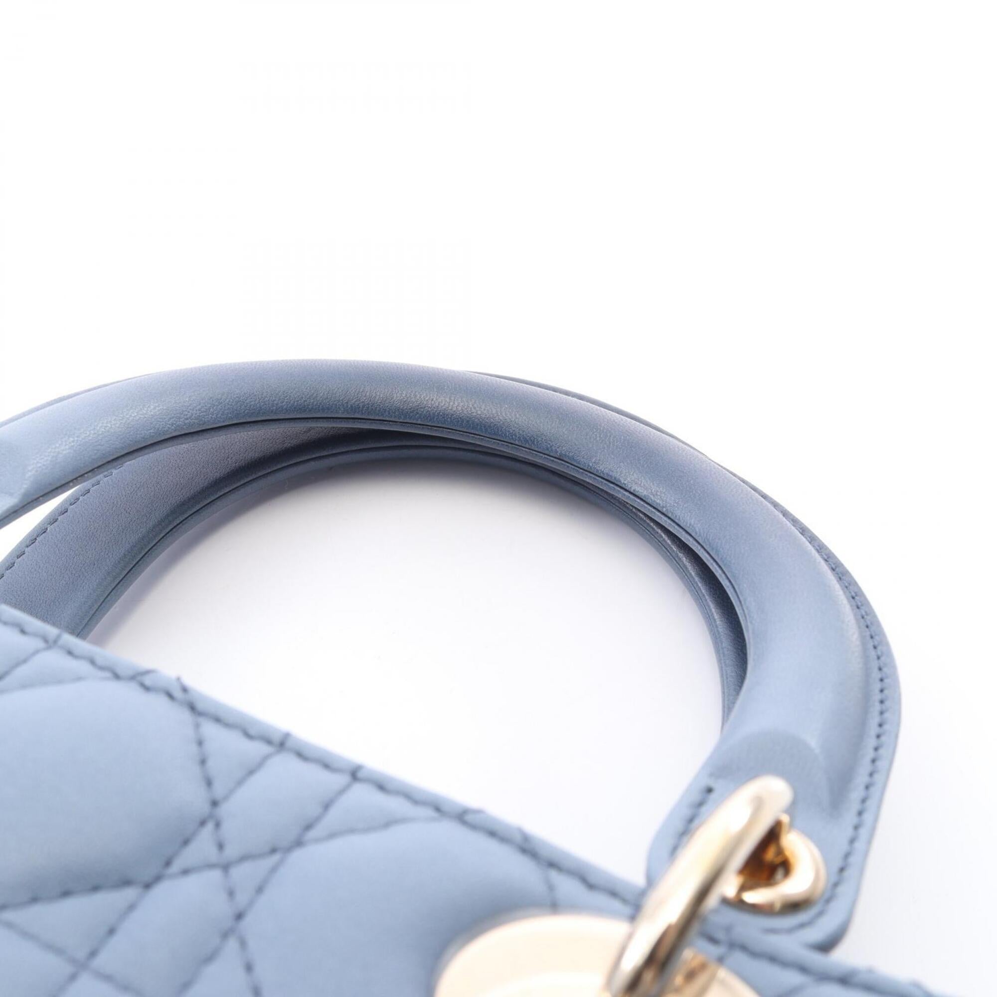 Christian Dior Blue Navy Leather Handbag (Pre-Owned)