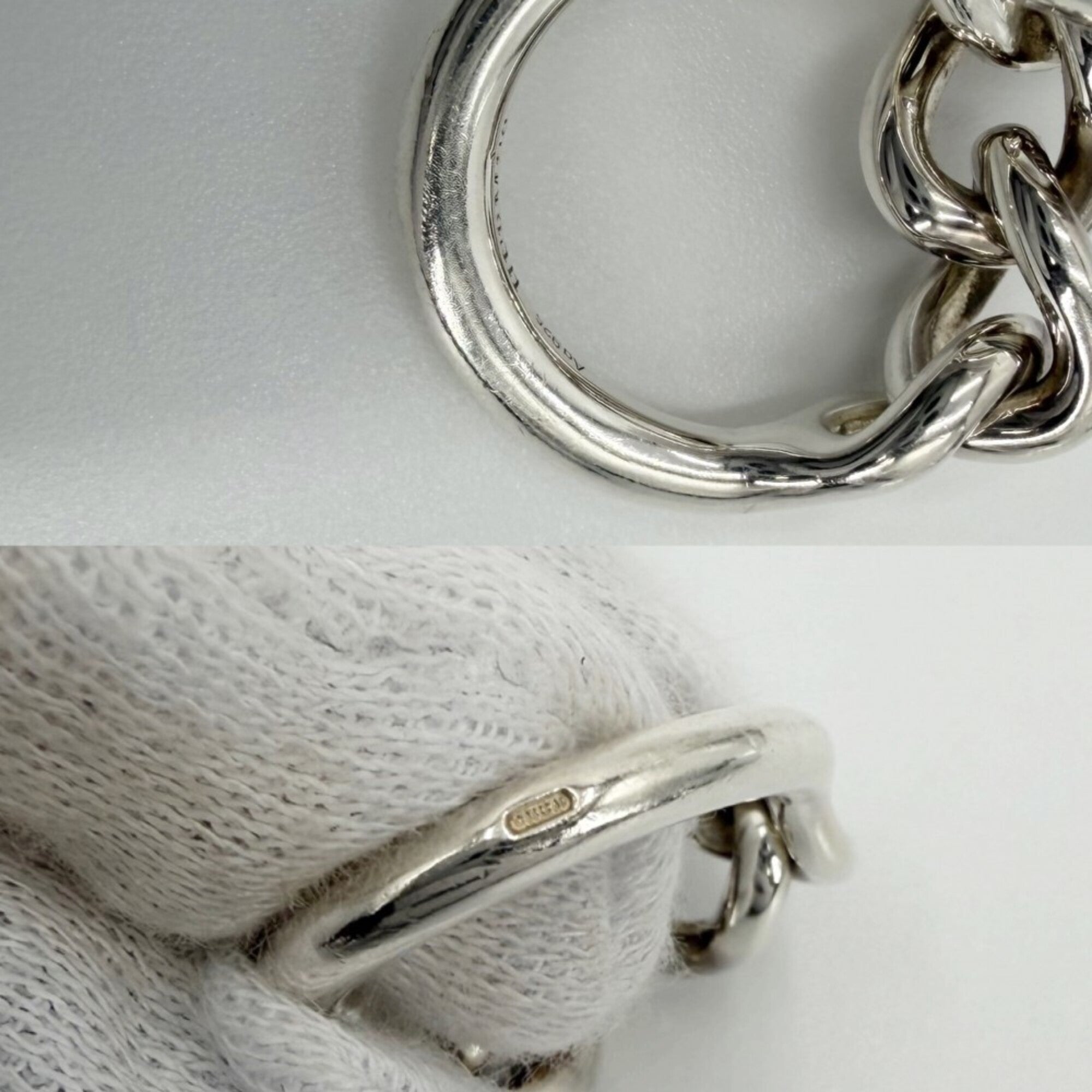 Hermes Silver 925 Band Ring (Pre-Owned)