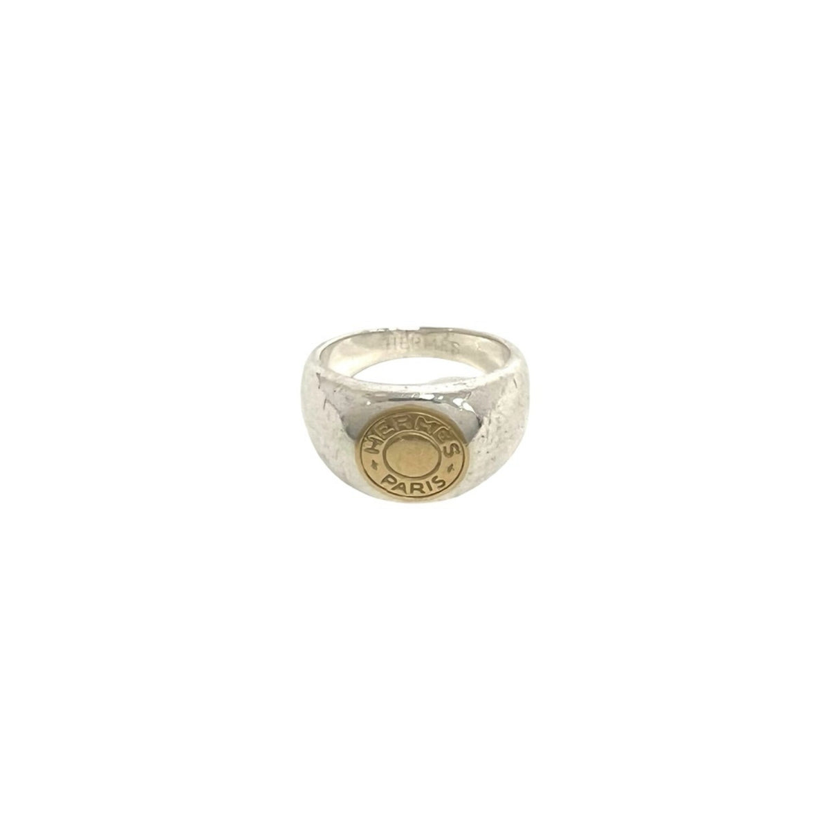 Hermes Gold Silver Yellow Gold (18K) Silver 925 Band Ring (Pre-Owned)