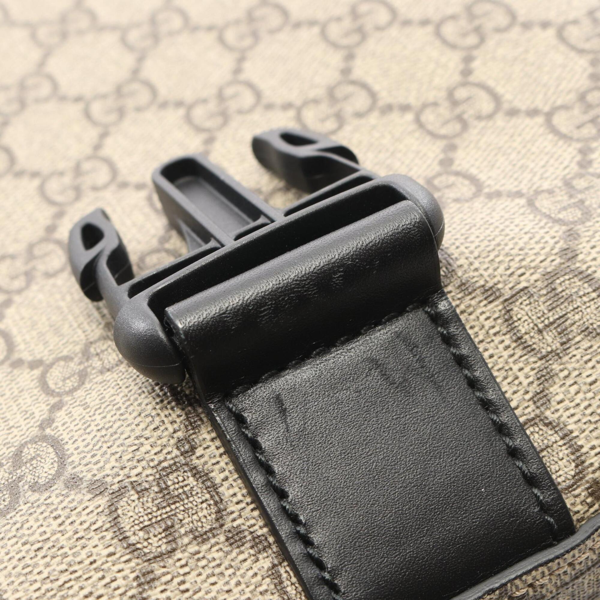Gucci Beige Black Pvc Leather Handbag Shoulder Bag (Pre-Owned)