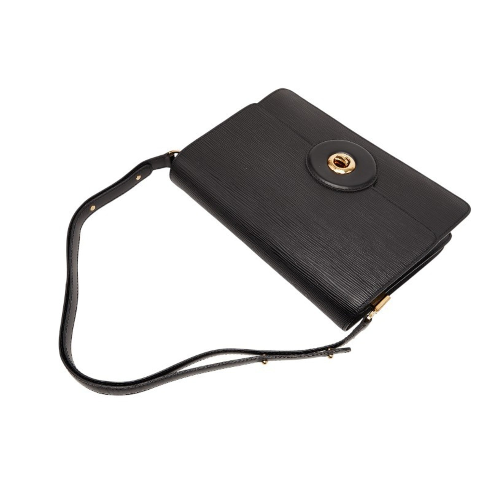 Louis Vuitton Black Noir Leather Shoulder Bag (Pre-Owned)