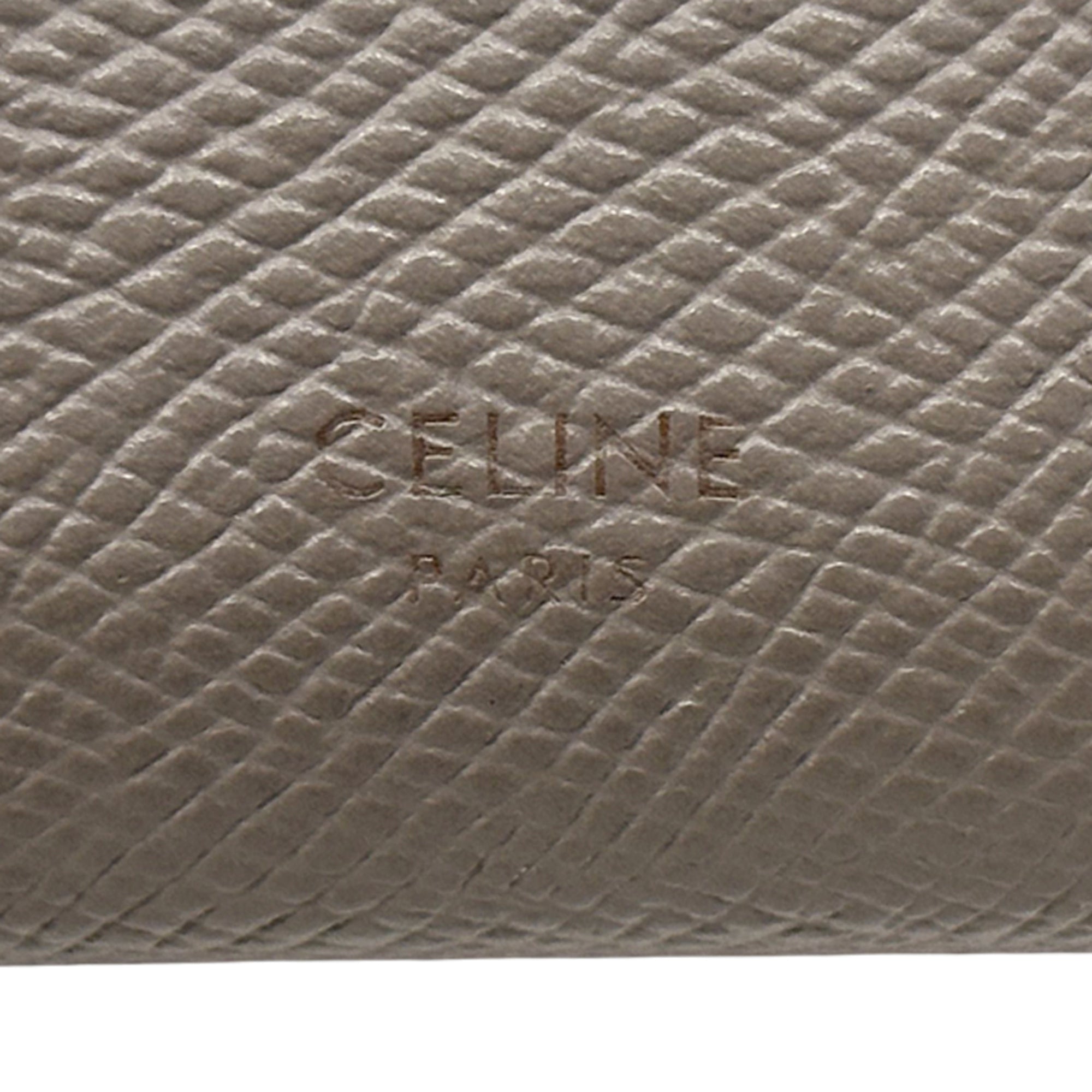 Celine Gray Leather Wallet (Tri-Fold) (Pre-Owned)