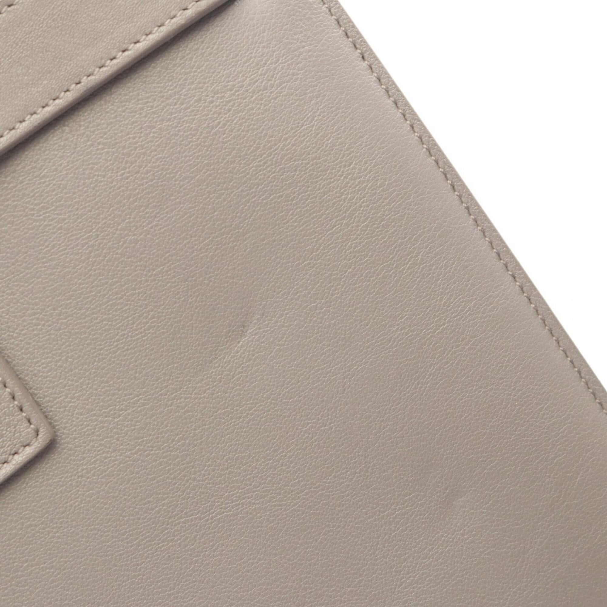 Yves Saint Laurent Gray Leather Handbag (Pre-Owned)