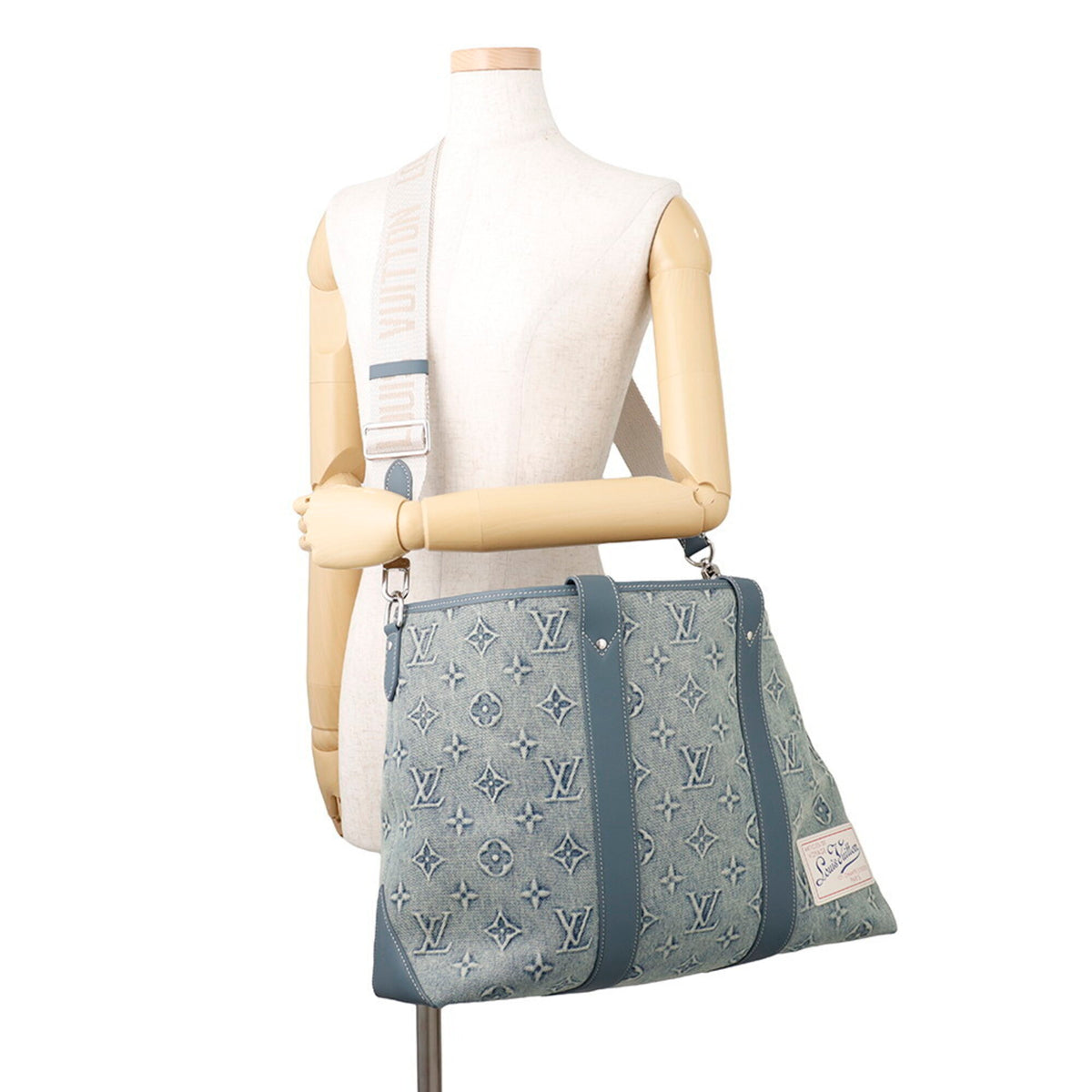 Louis Vuitton Blue Monogram Monogram Handbag Tote Bag (Pre-Owned)