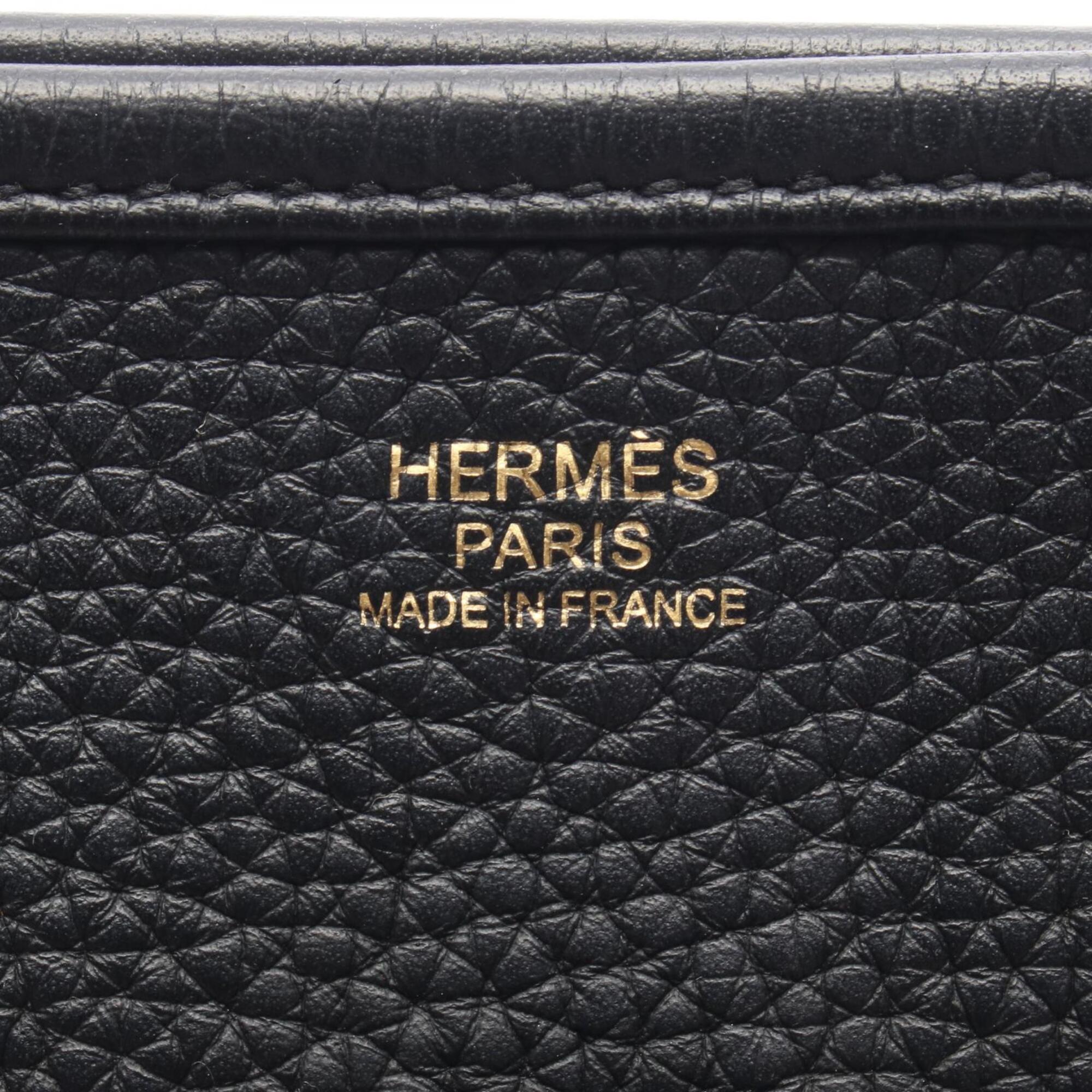 Hermes Black Taurillon Clemence Leather Handbag Shoulder Bag (Pre-Owned)