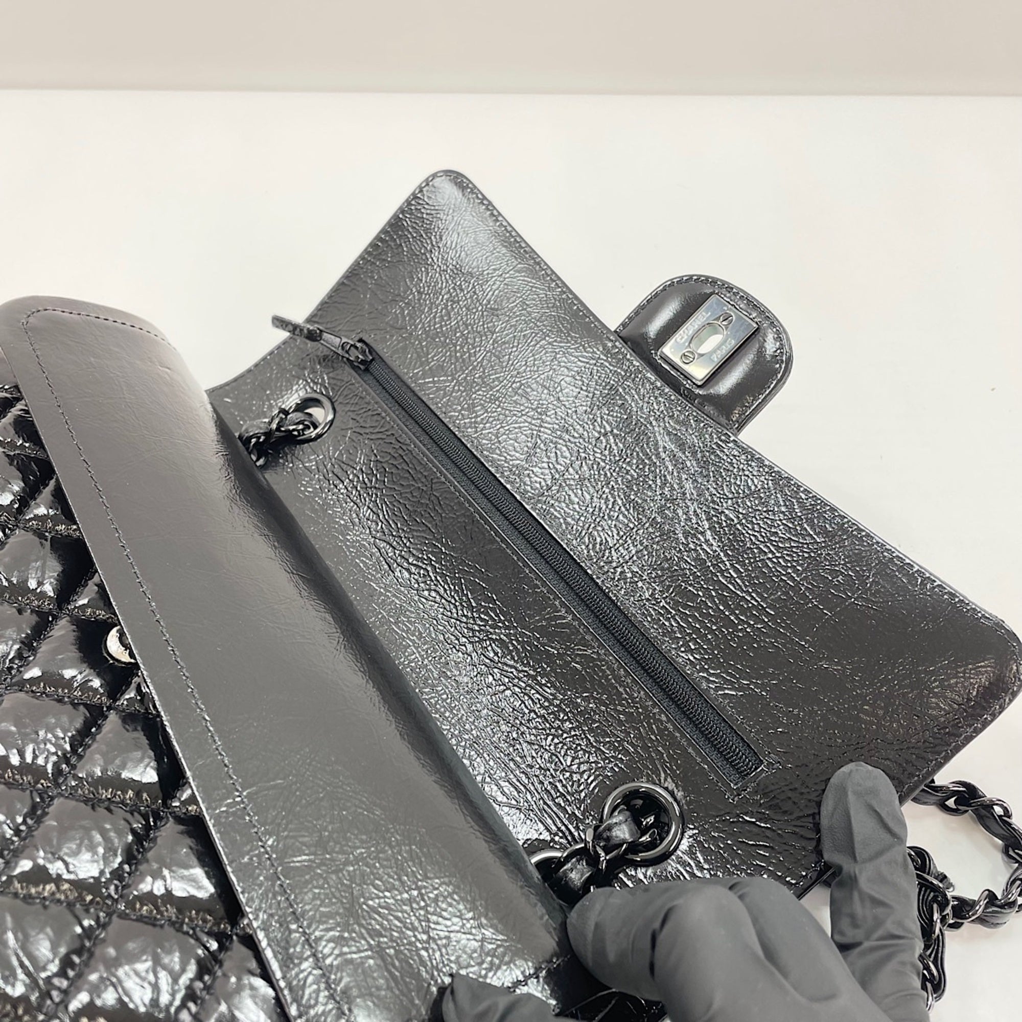 Chanel Matelasse Black Pvc Shoulder Bag (Pre-Owned)